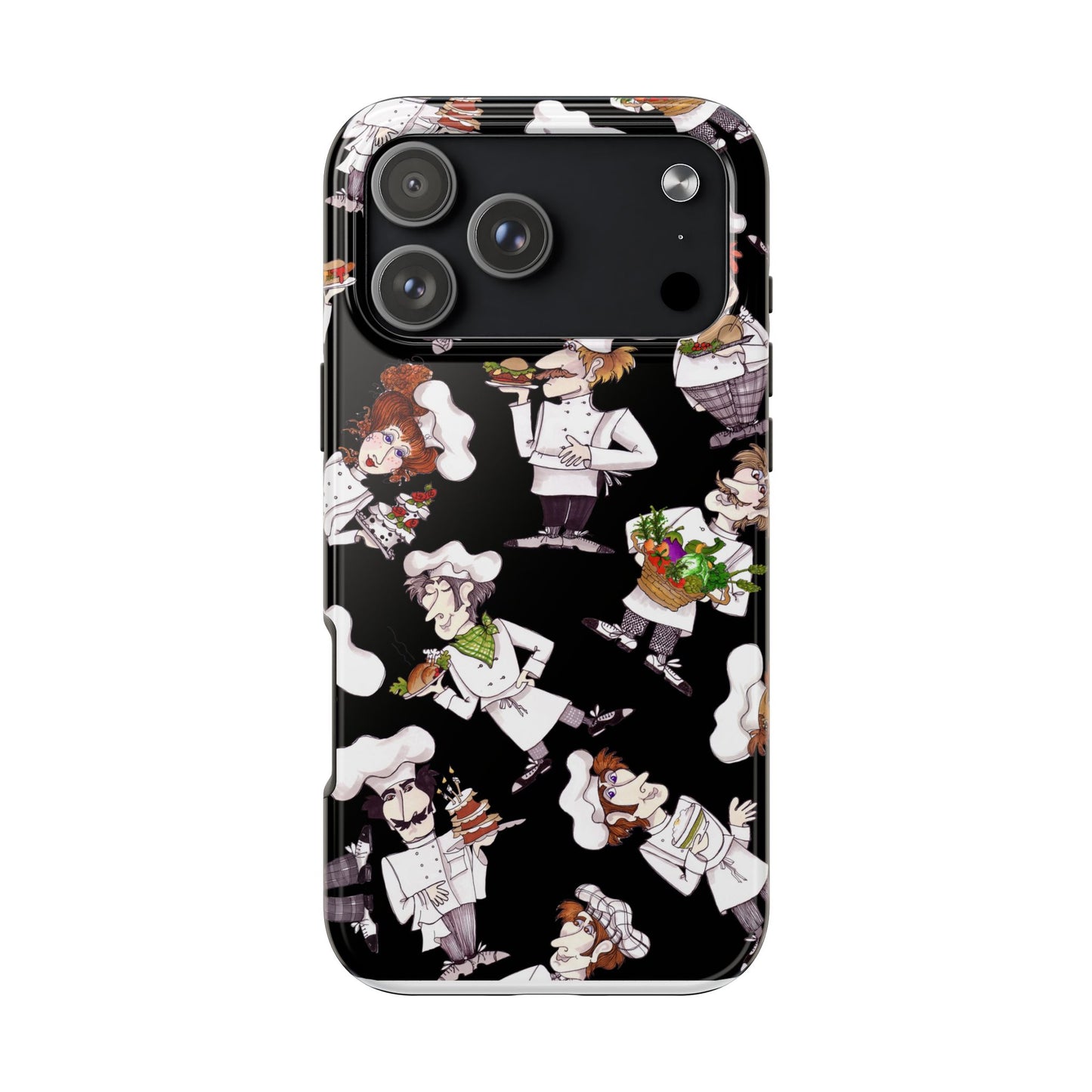 Tossed Chefs Black Phone Case