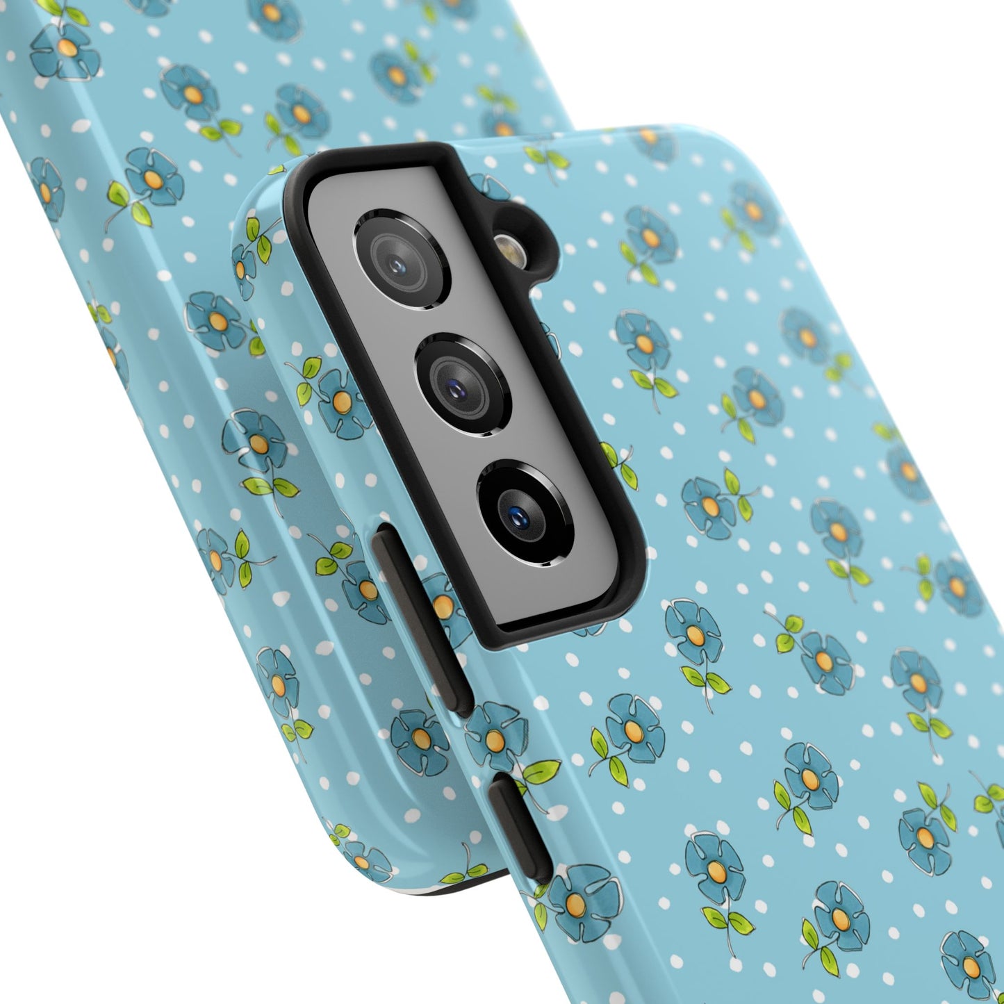 Daisy Dots Turquoise Phone Case