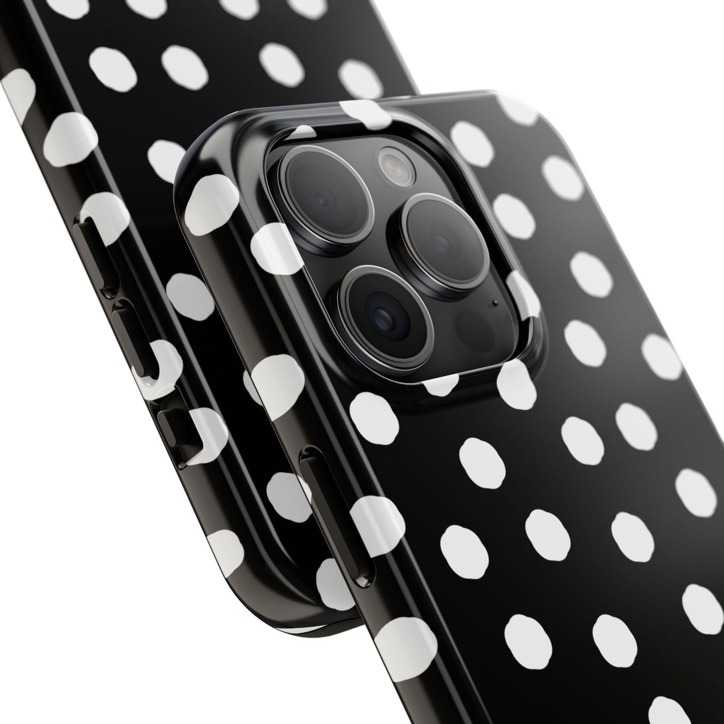 Jumbo Dots Black / White Phone Case