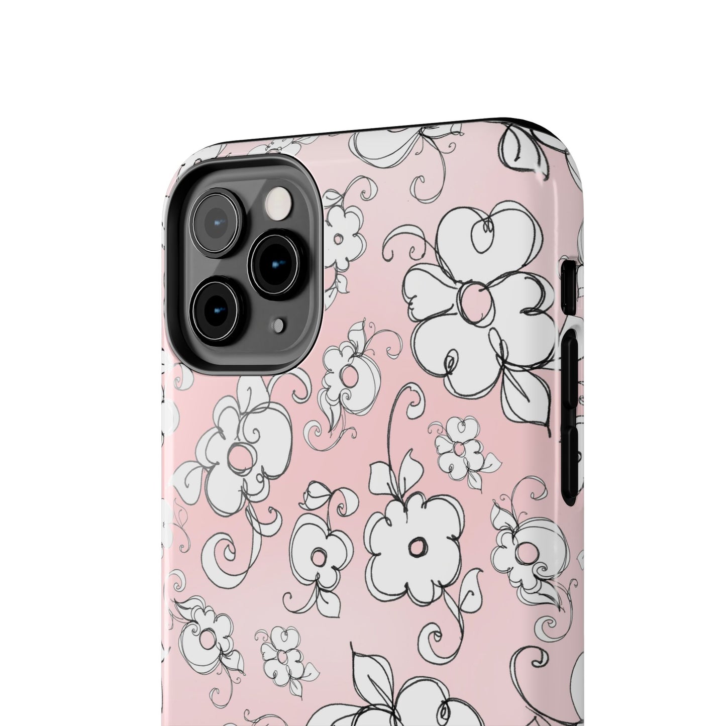 Lady Flowers Pink Sky Phone Case