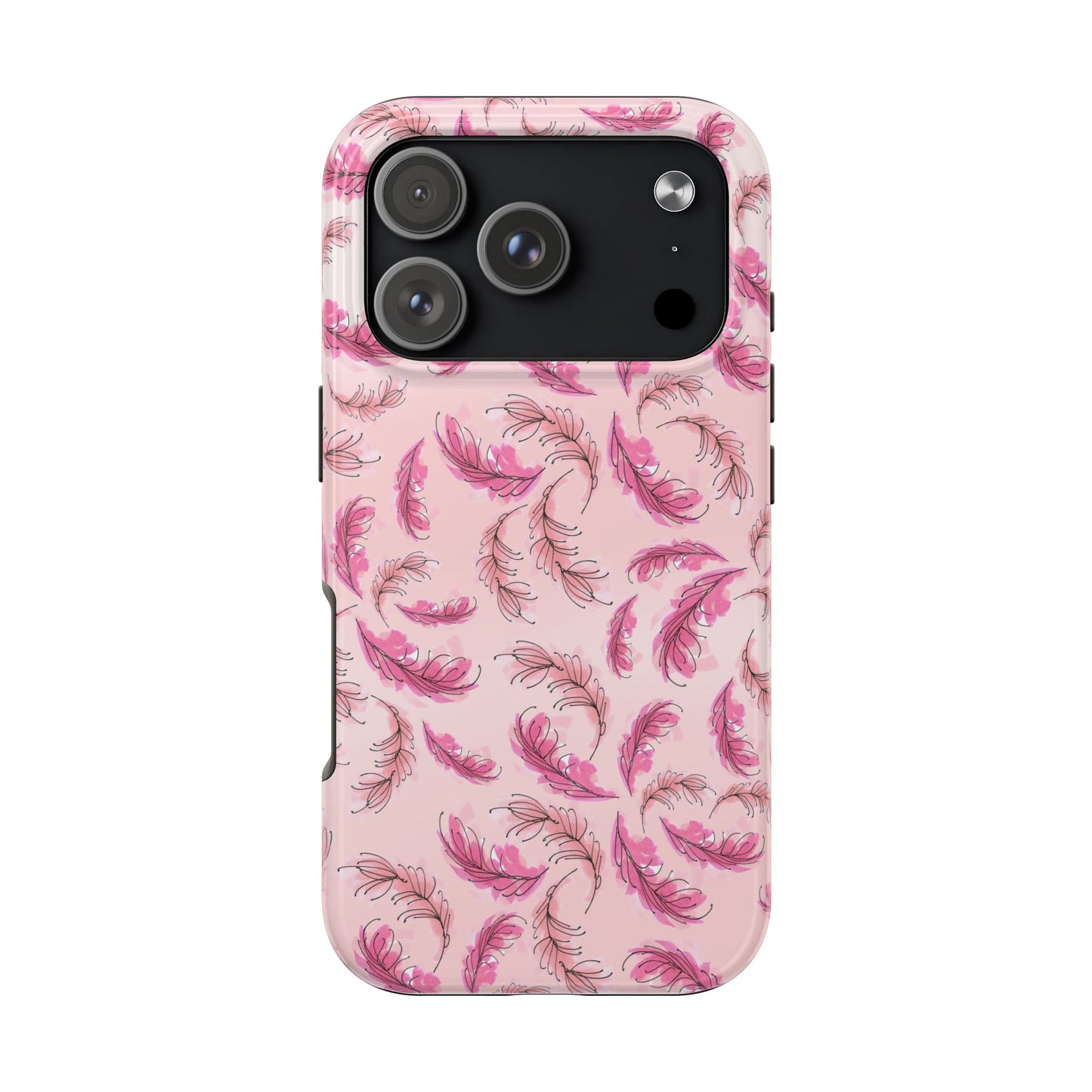 Flam Feathers Pink Phone Case