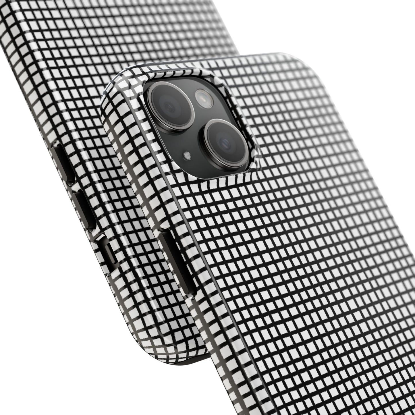 Gingham Black / White Phone Case