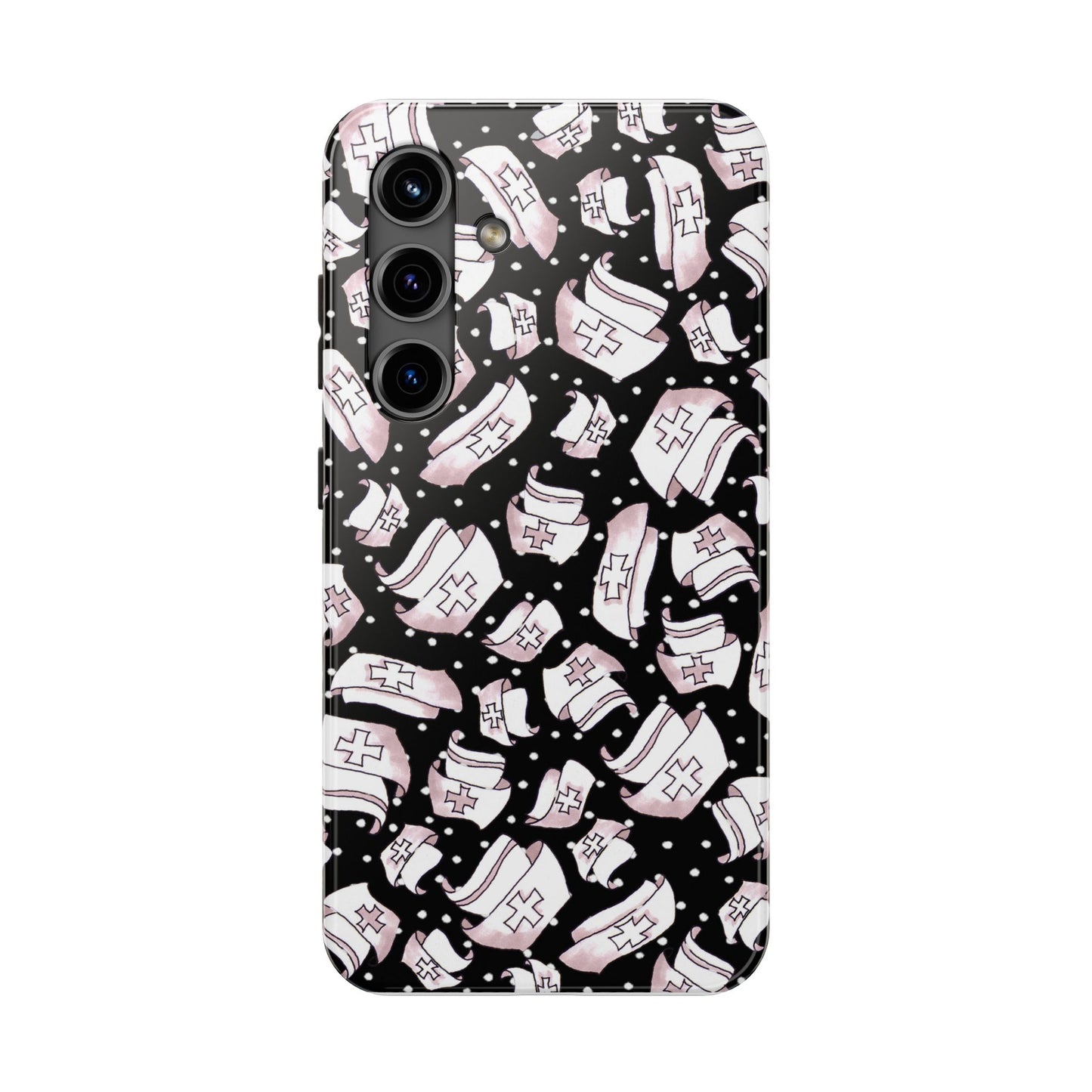 Med Hats Black Phone Case