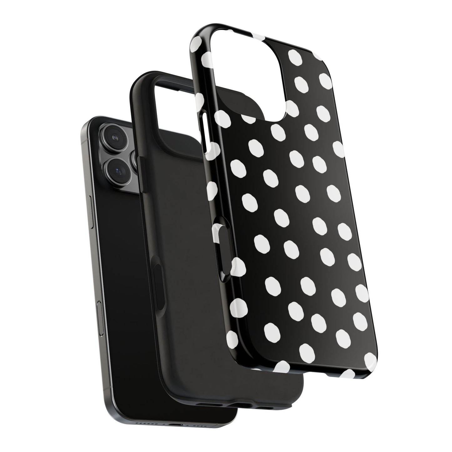 Jumbo Dots Black / White Phone Case