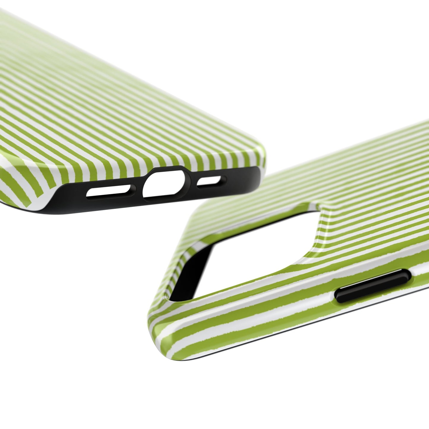 Lazy Stripe Green / White Phone Case