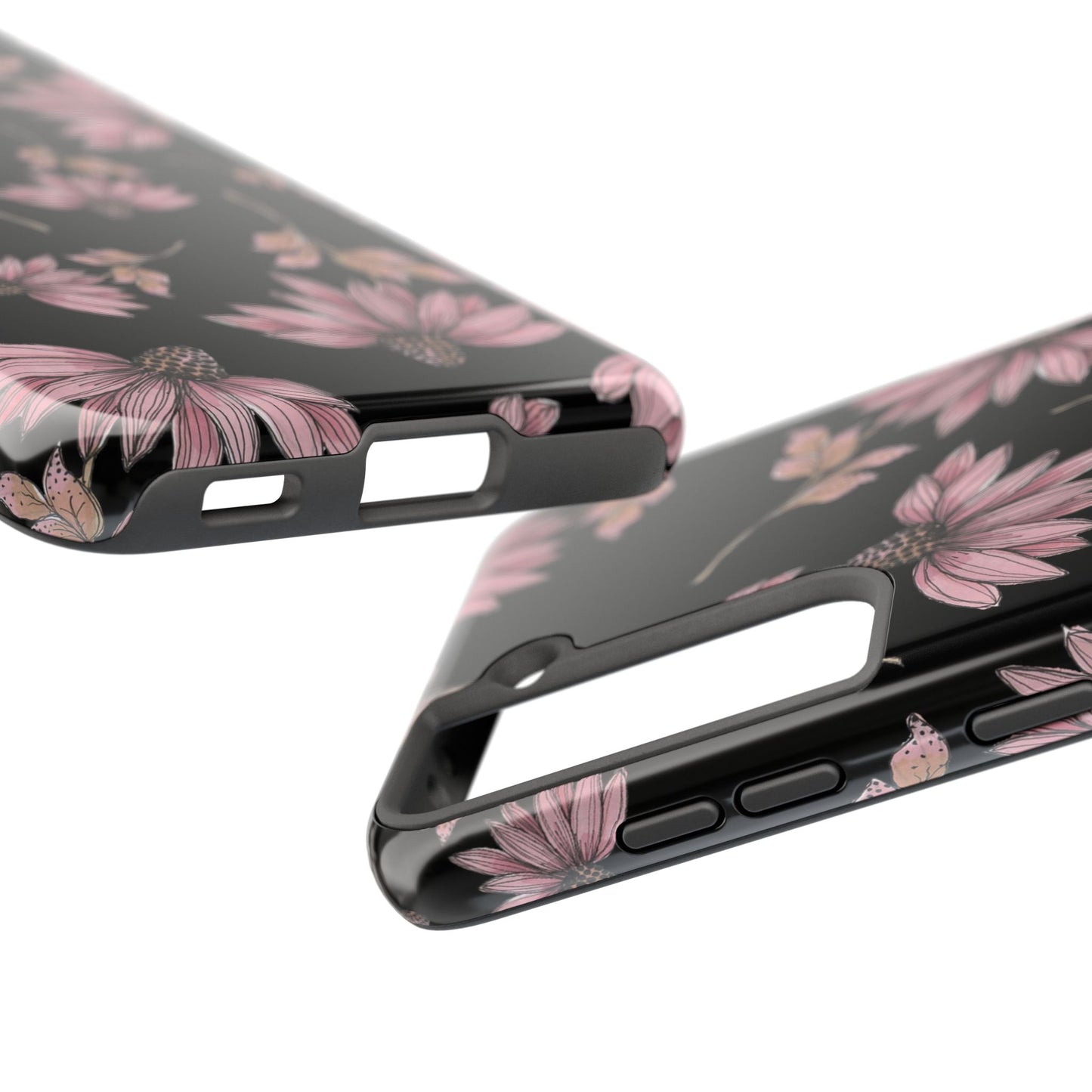 Wild Cone Flowers Black Phone Case
