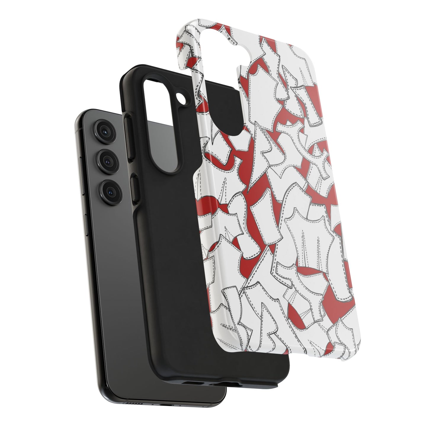Pattern Pieces Red Phone Case