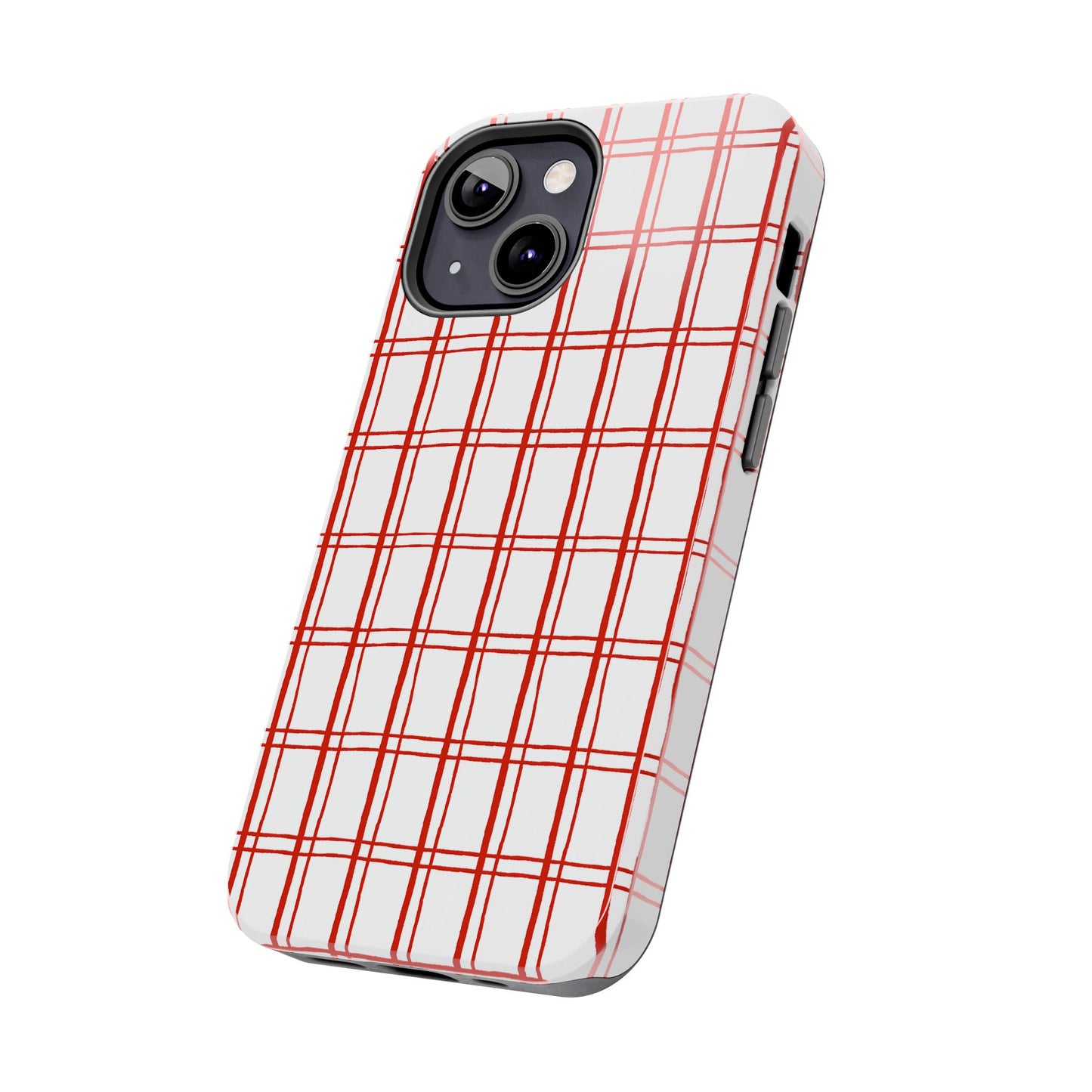 Little Plaid White / Red Phone Case