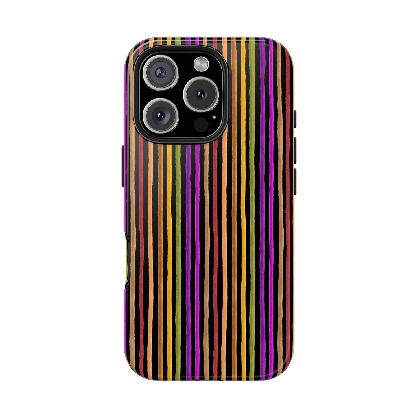Spice Stripe Black Phone Case