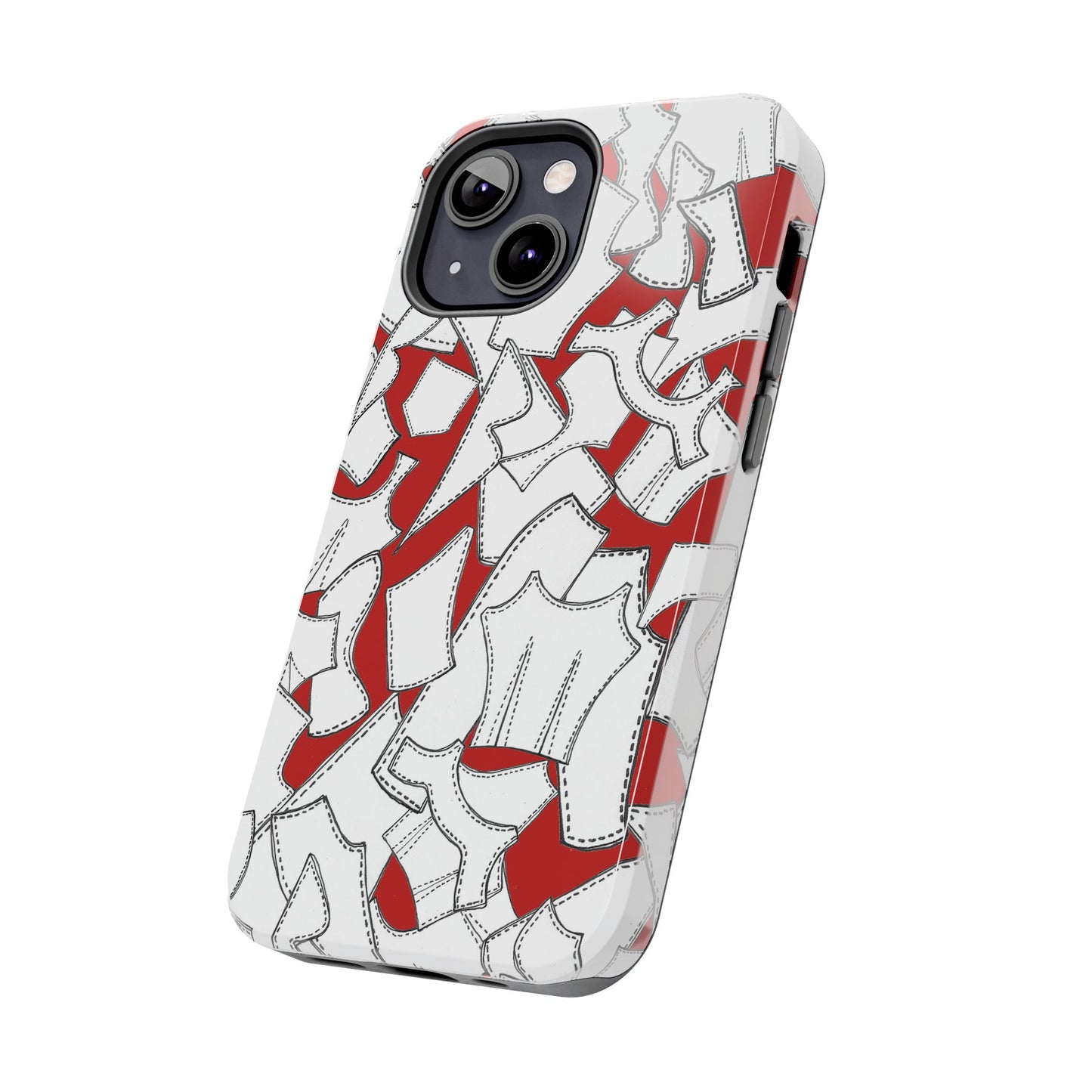 Pattern Pieces Red Phone Case