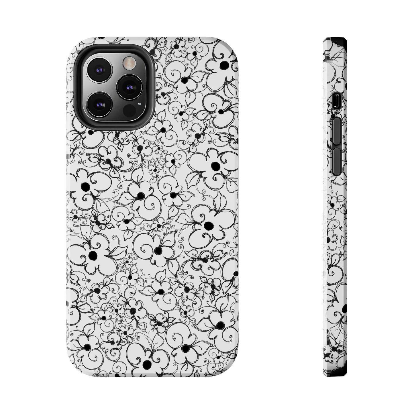 Dog Daisies White Phone Case