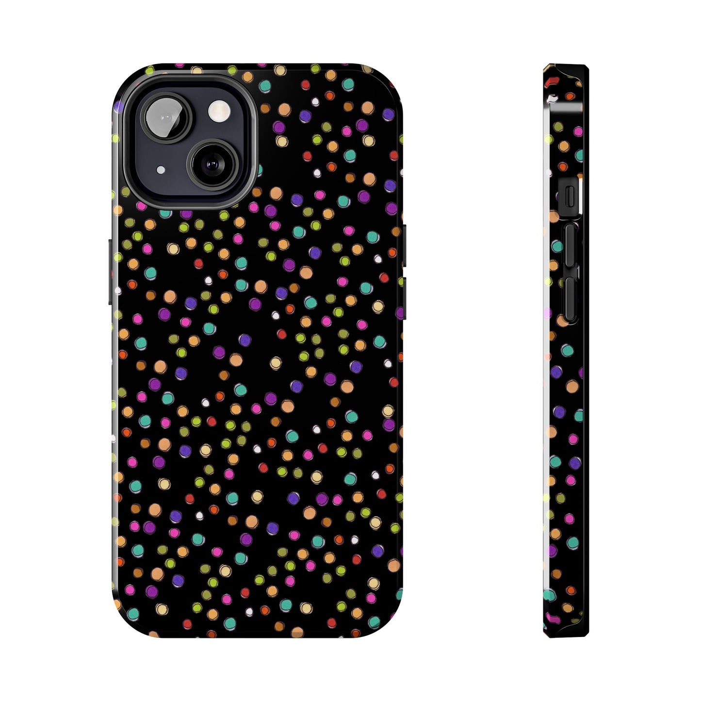 Dog Dots Black Phone Case