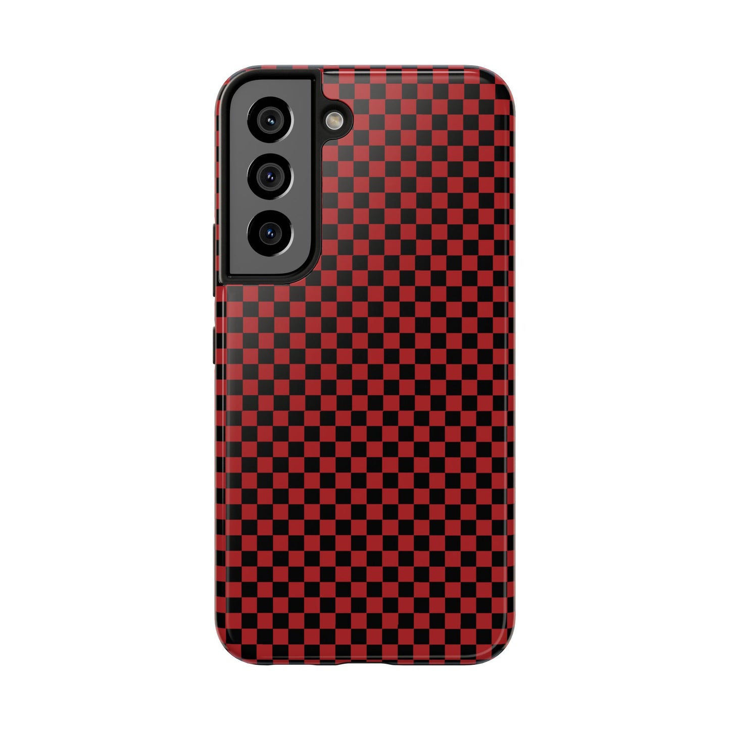Checkerboard Red / Black Phone Case