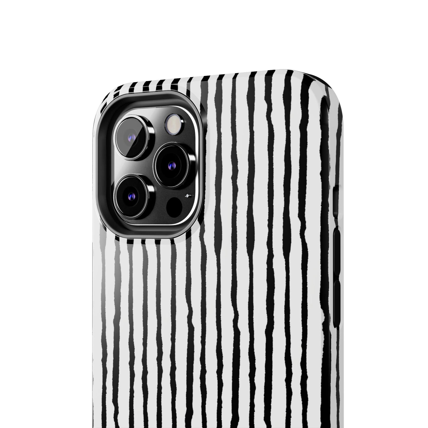 Sorta Stripe White / Black Phone Case