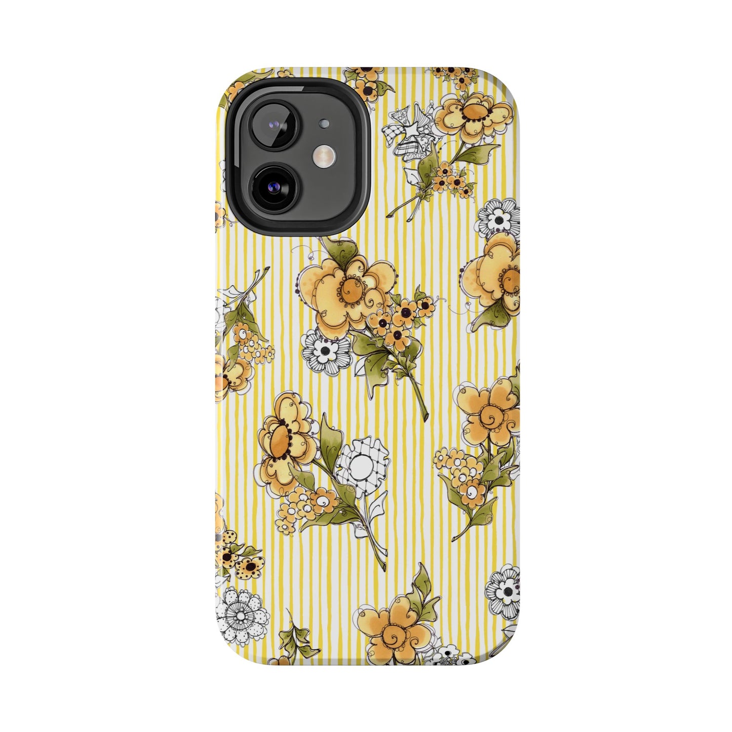 Bee Floral White / Yellow Phone Case