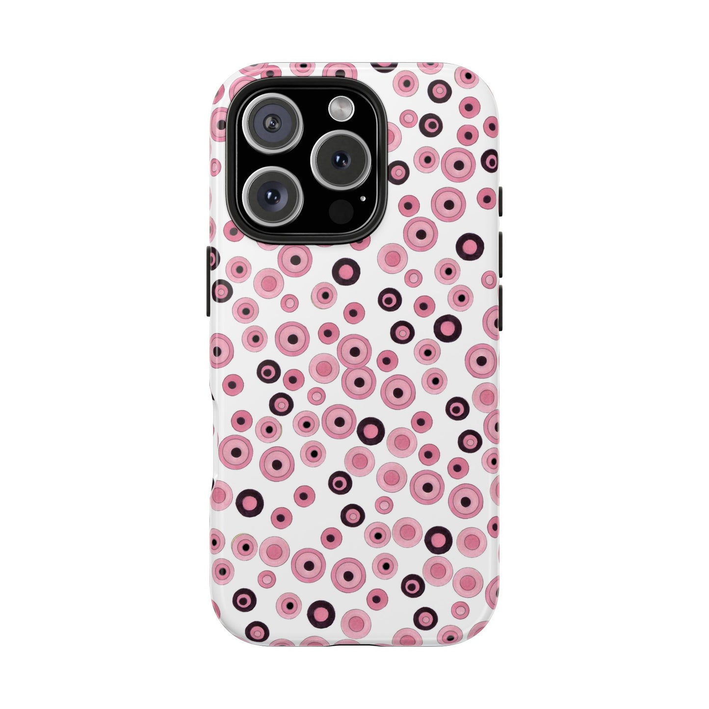 Dots White / Pink Phone Case