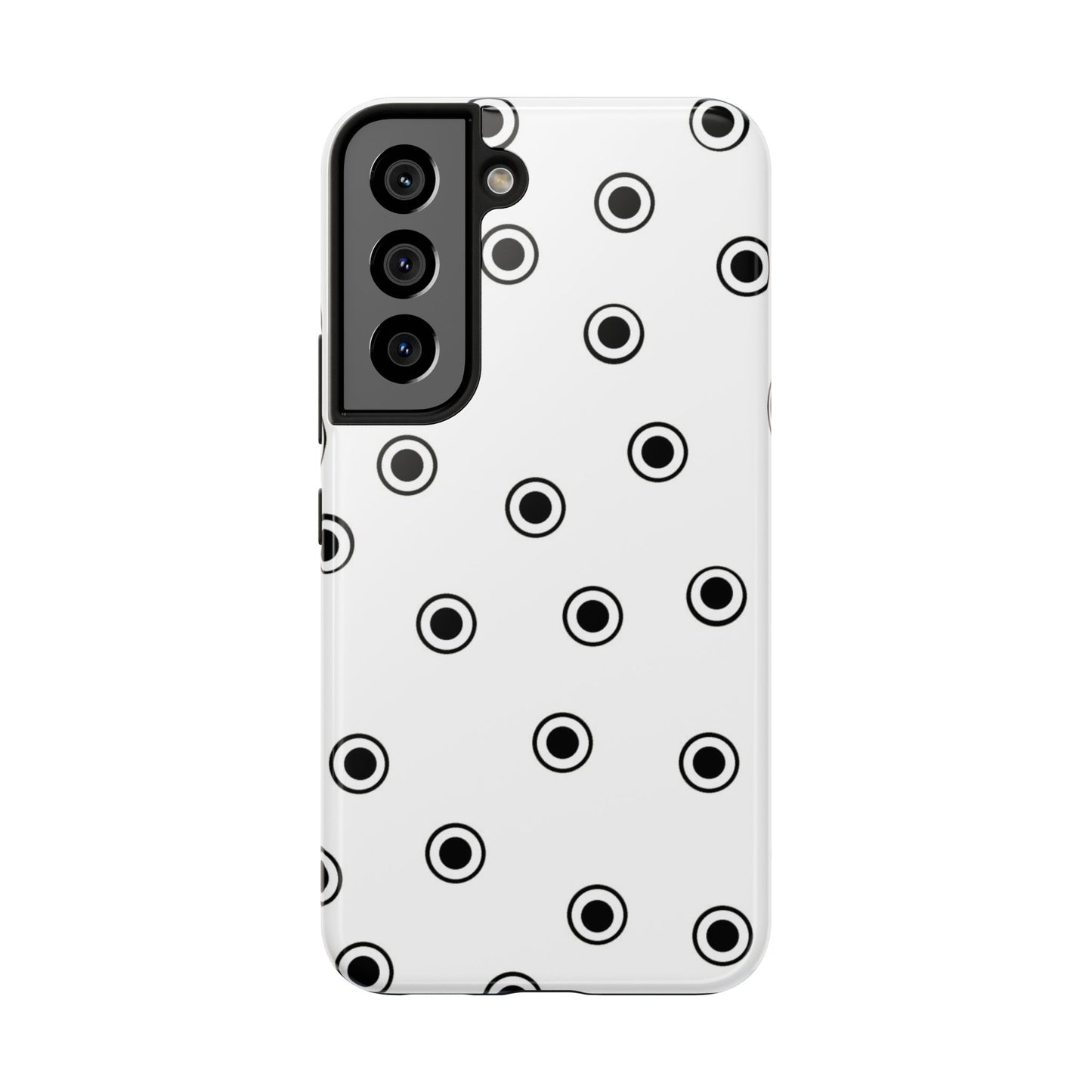 CD Dots White / Black Phone Case
