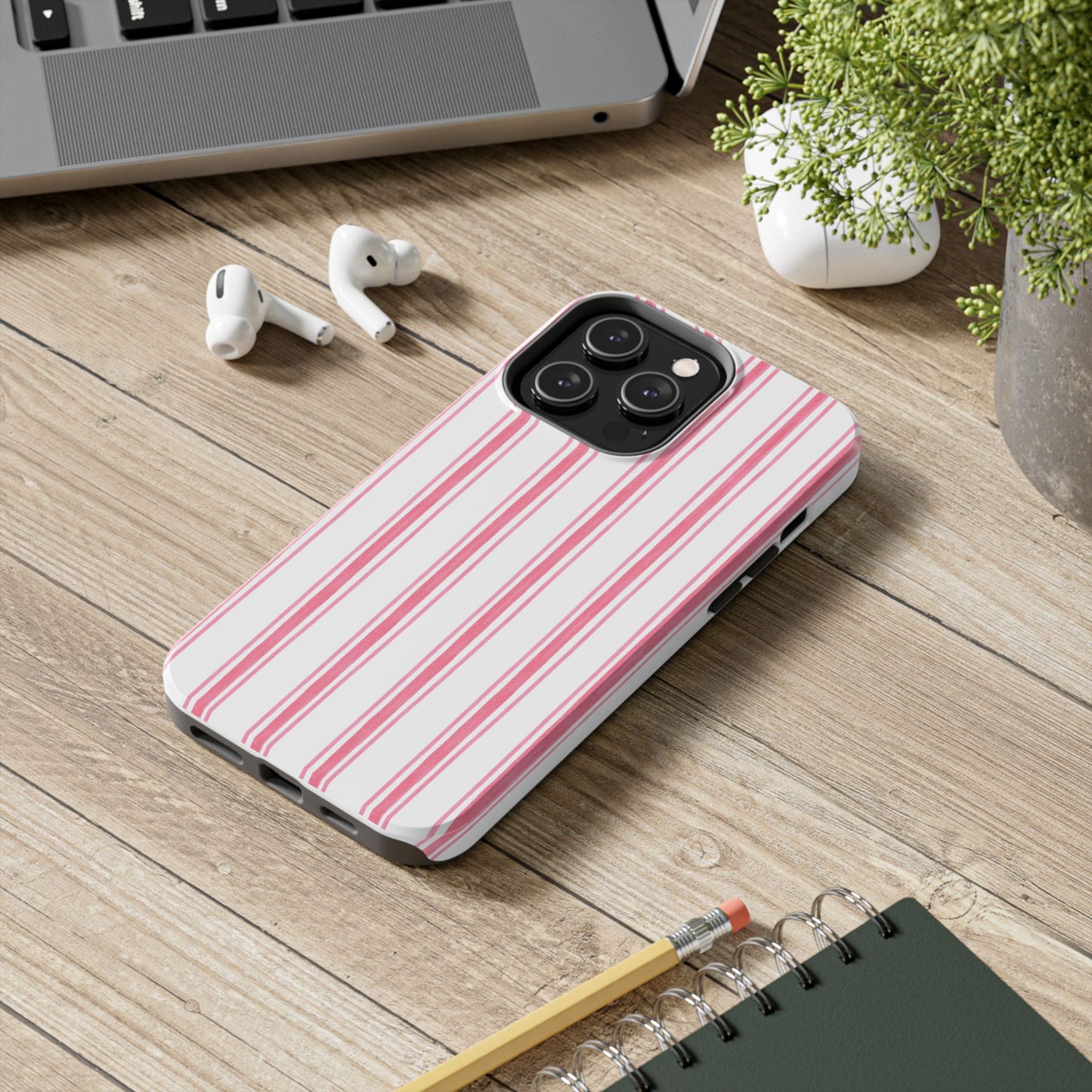 Awning Stripe Pink Phone Case
