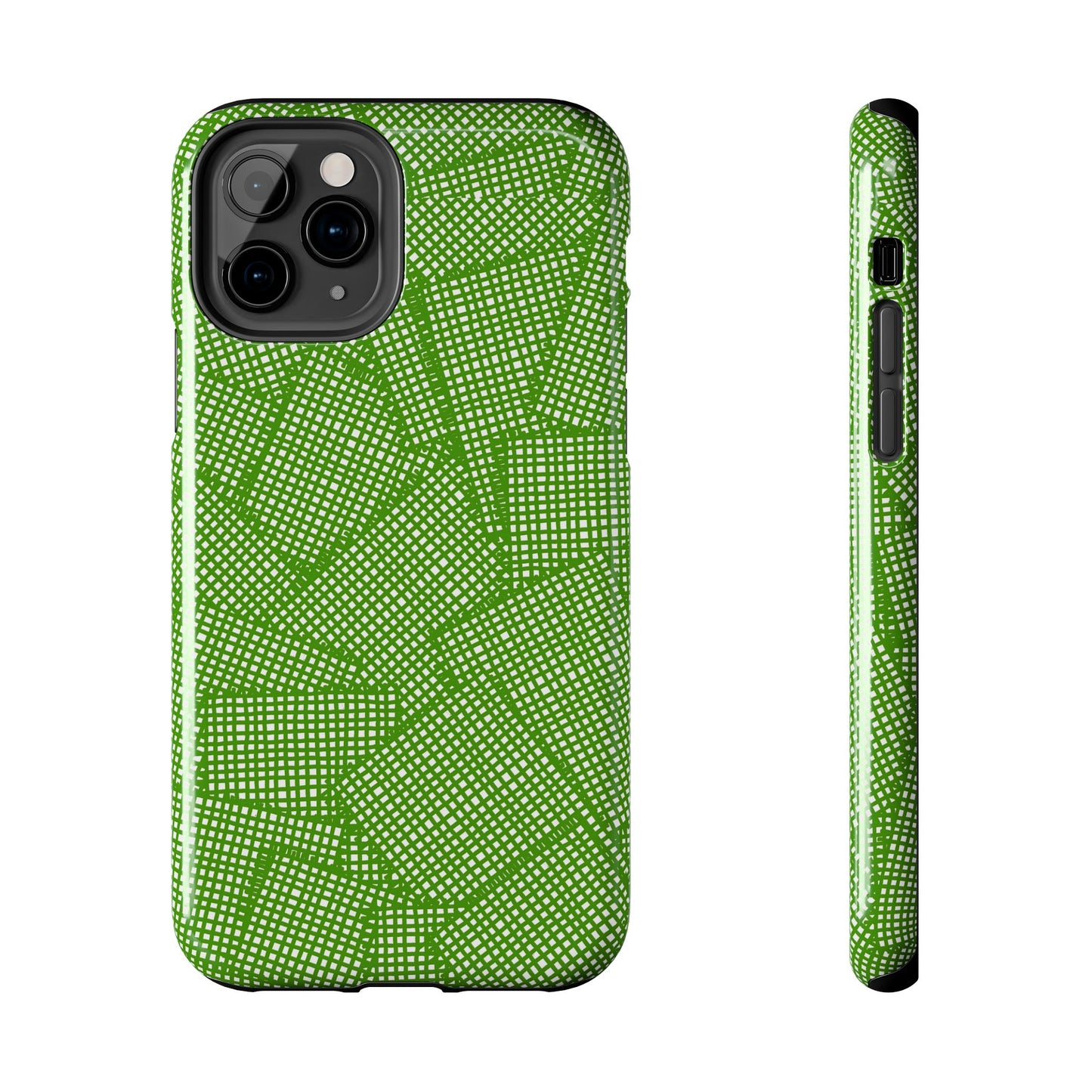Check Patch Large Green Phone Case