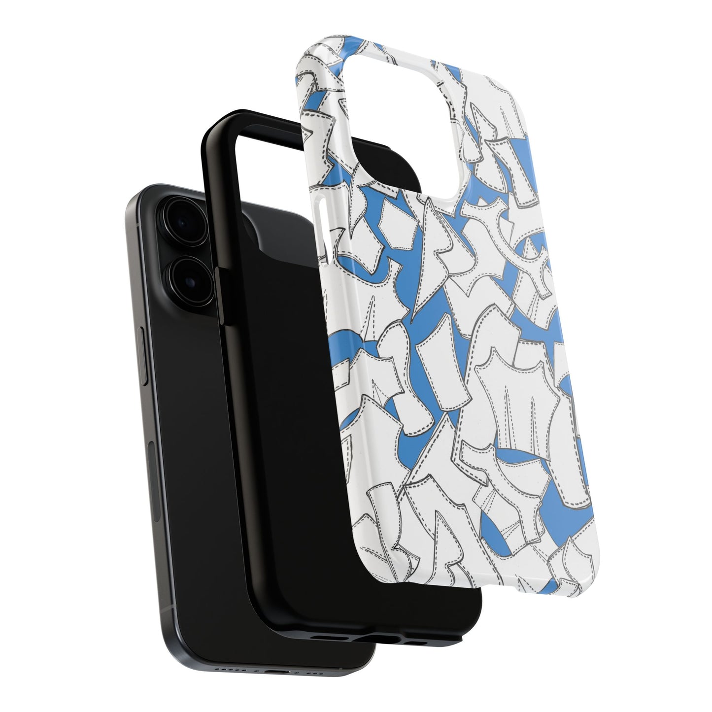 Pattern Pieces Turquoise Phone Case