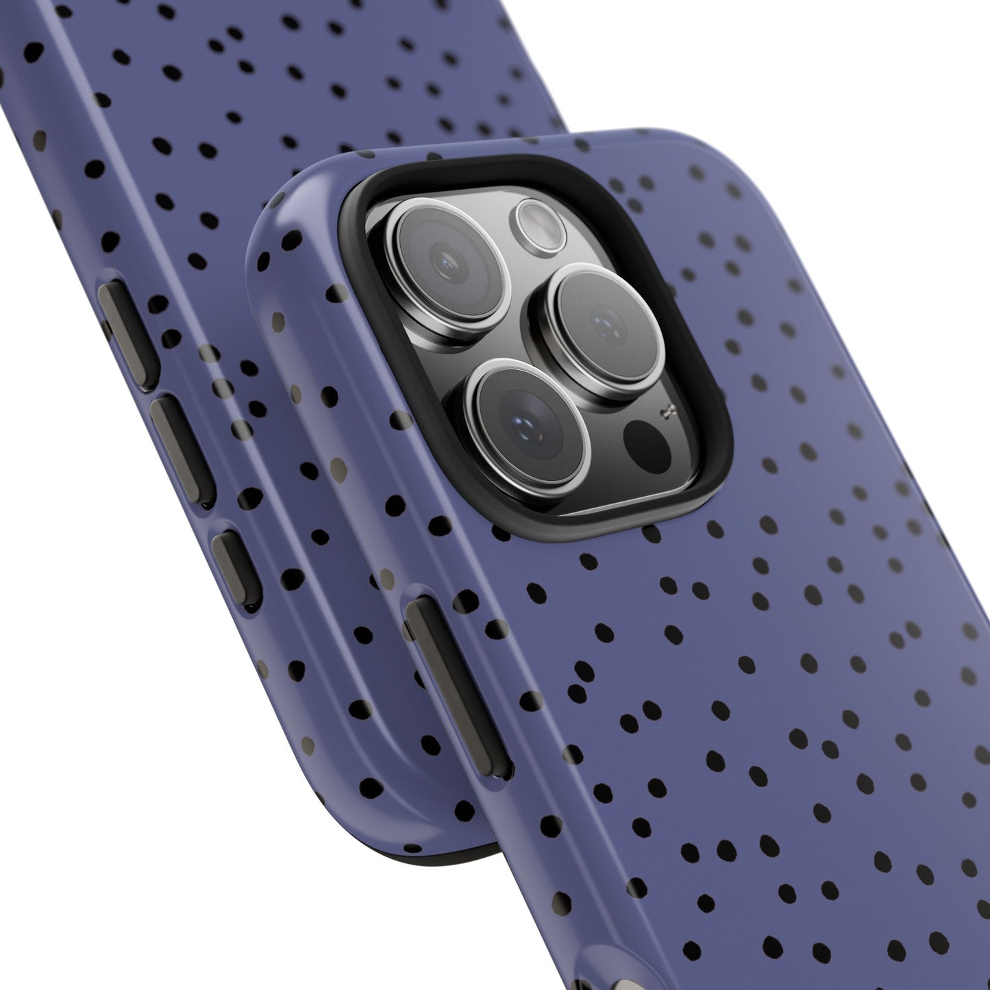 Dinky Dots Blue / Black Phone Case
