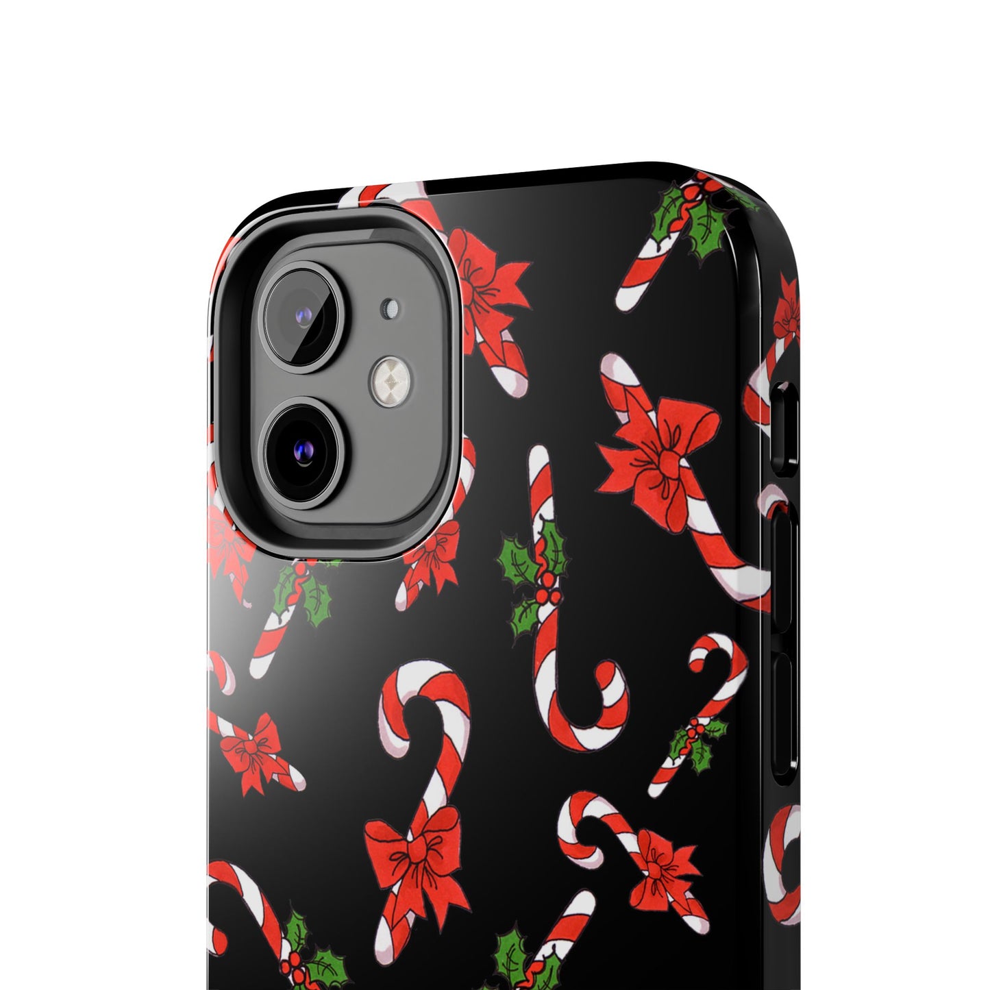 Candy Cane Crowd Black Phone Case