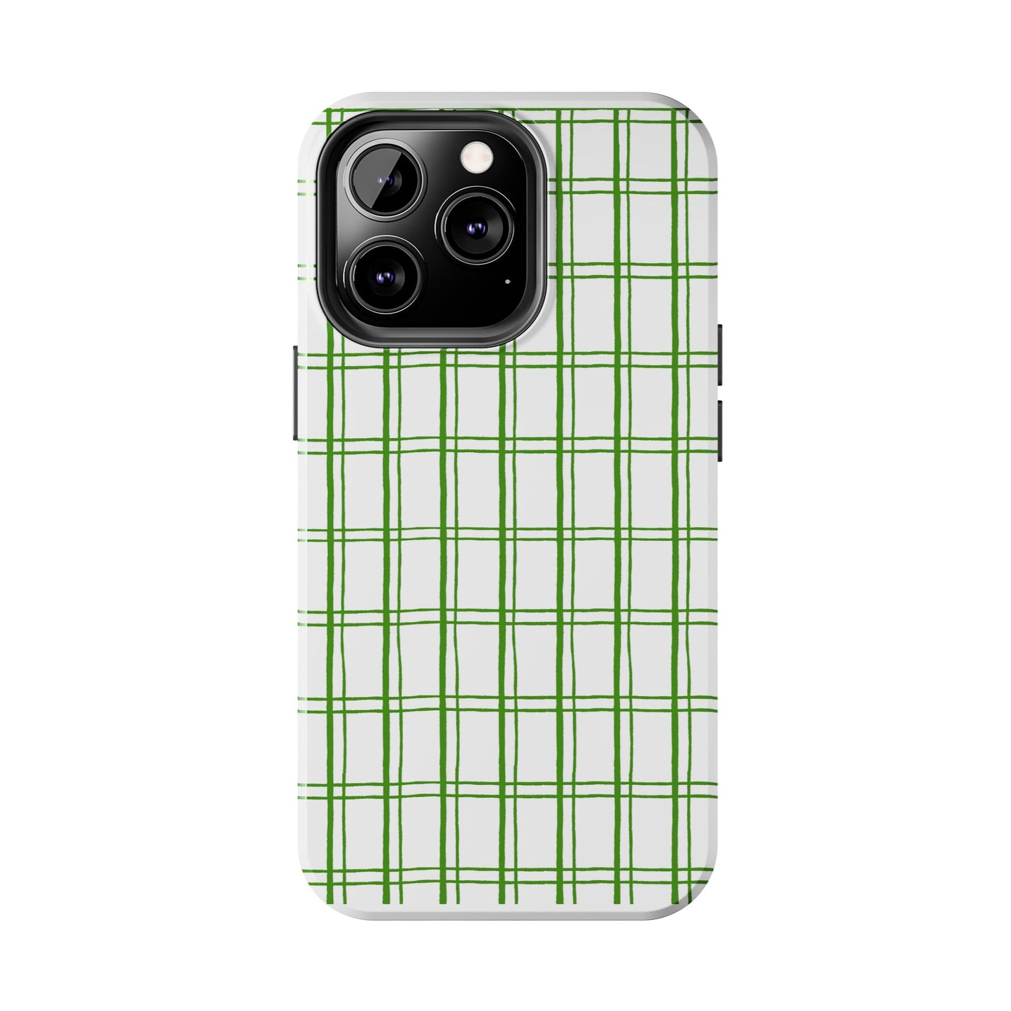 Little Plaid White / Green Phone Case