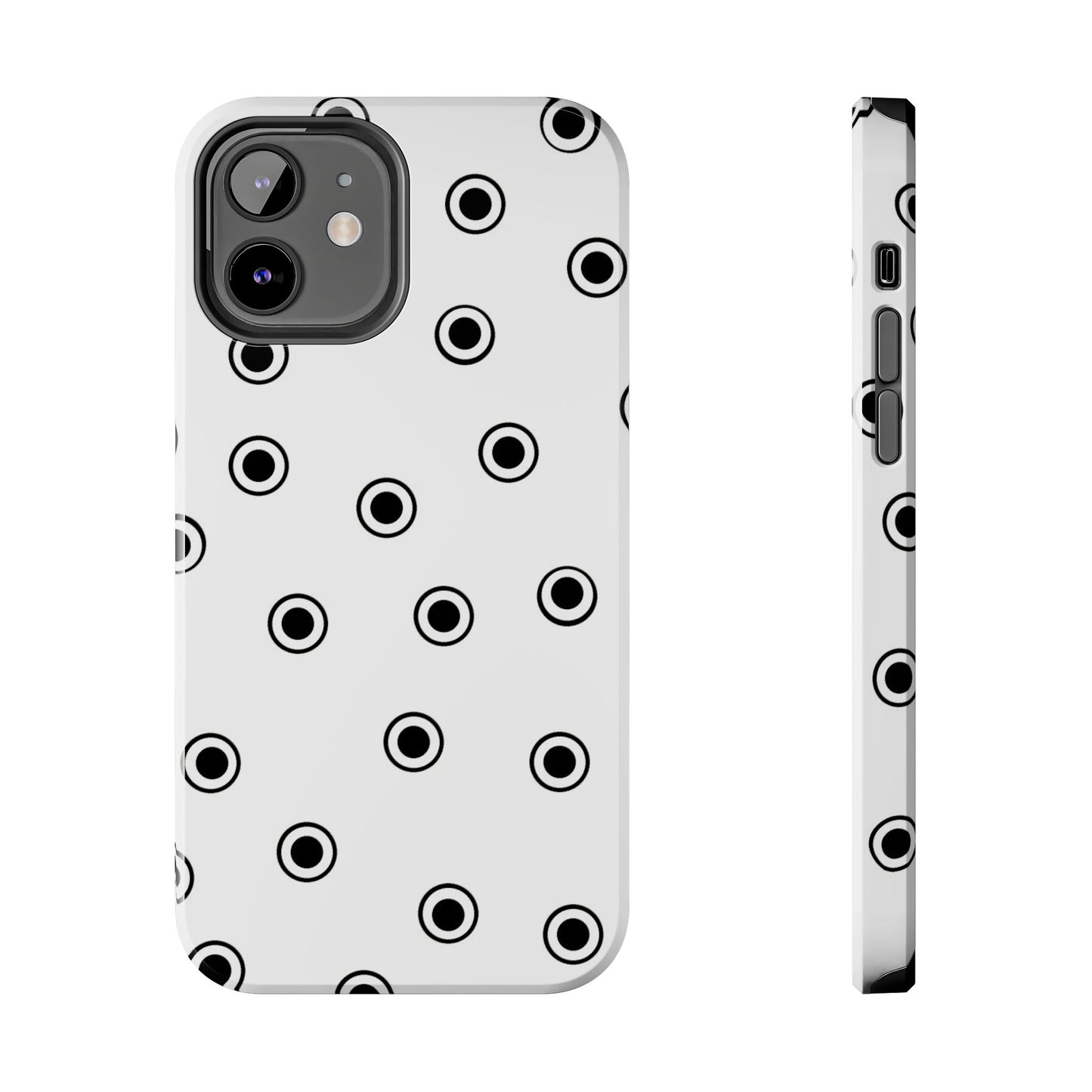CD Dots White / Black Phone Case