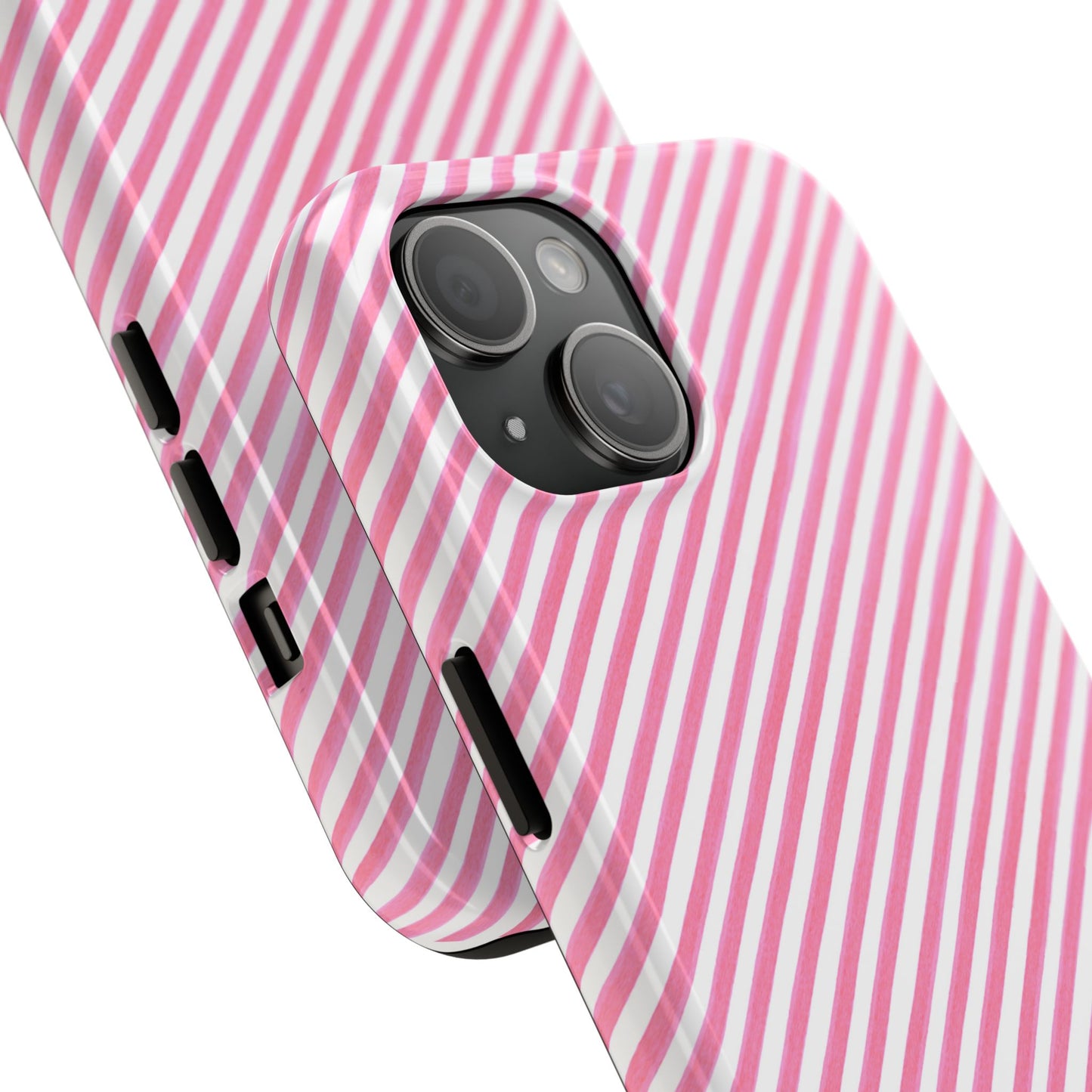 Bias Stripe Pink / White Phone Case