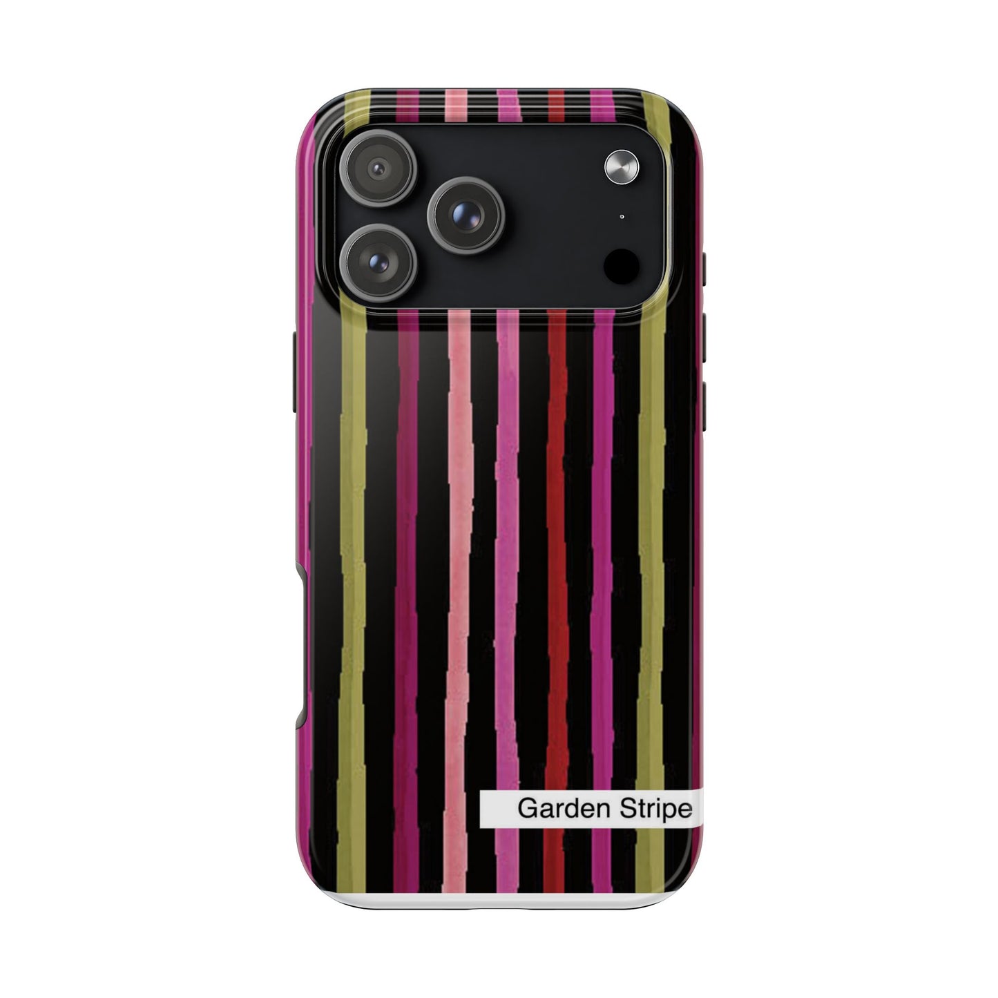 Garden Stripe Black Phone Case