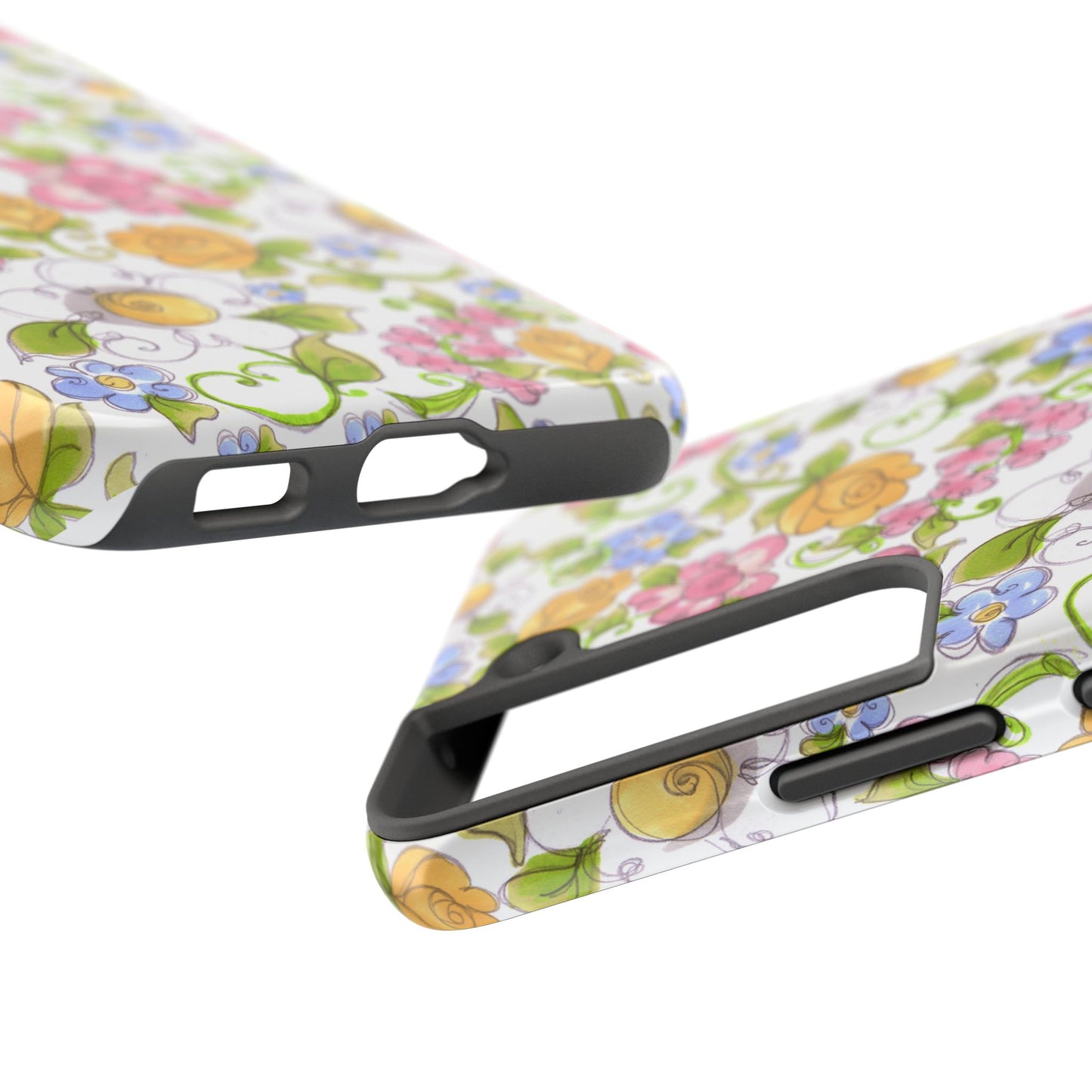 Flower Frolic White Phone Case