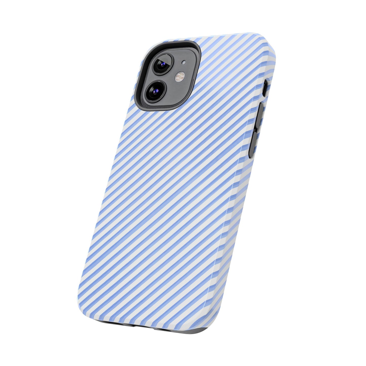 Bias Stripe Blue / White Phone Case