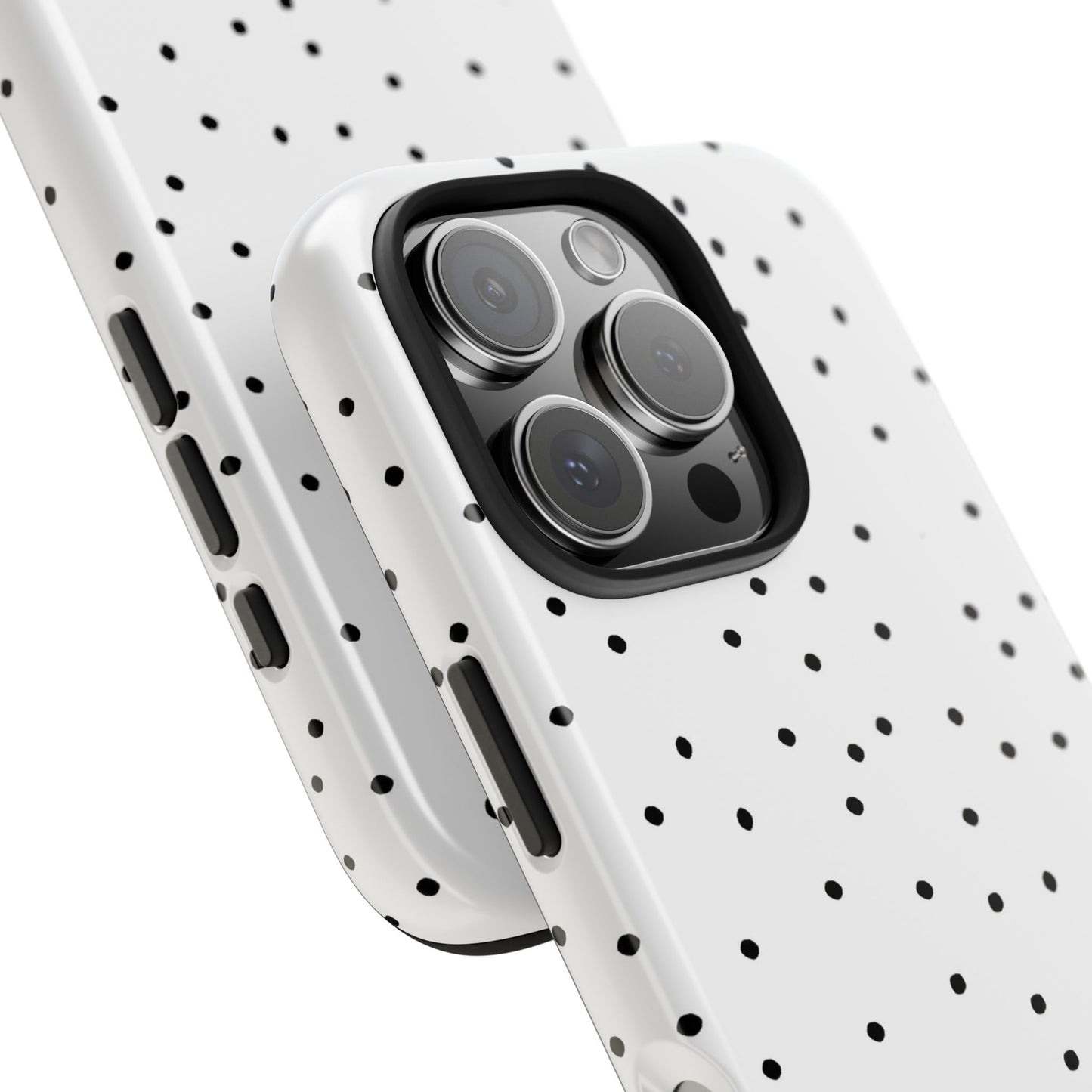 Space Dots White / Black Phone Case