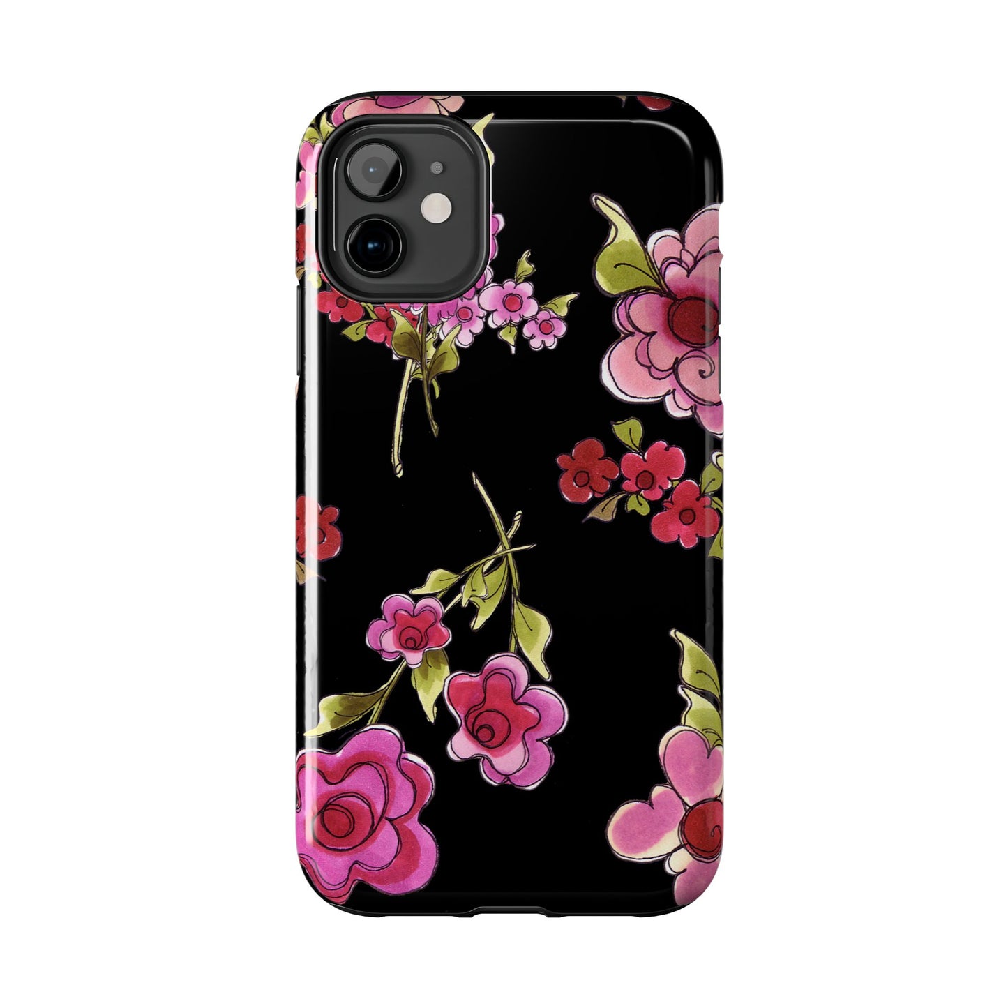 Jumbo Floral Black Phone Case