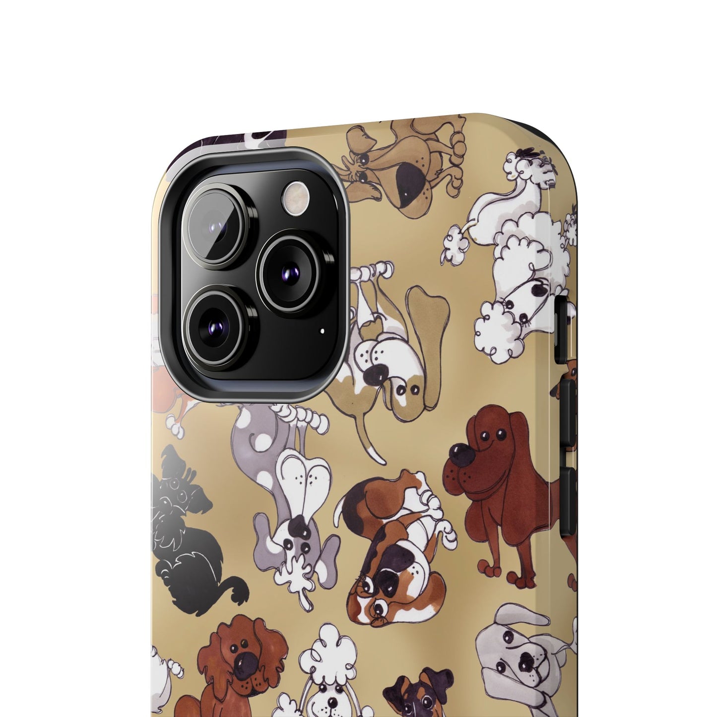 Tossed Doggies Tan Phone Case