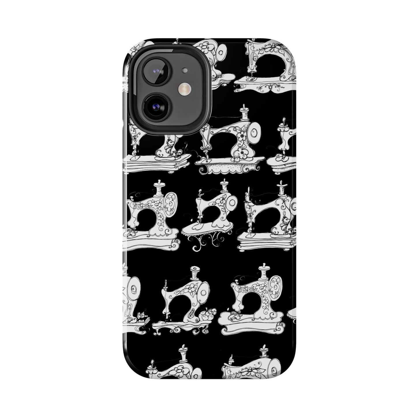 Sew Sew Black / White Phone Case