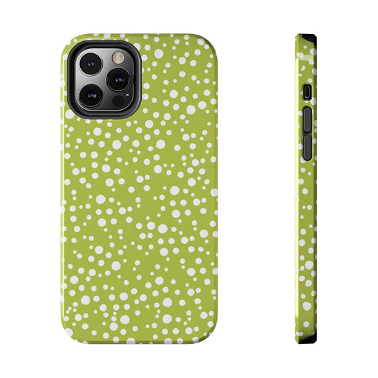 Balloon Dots Green / White Phone Case