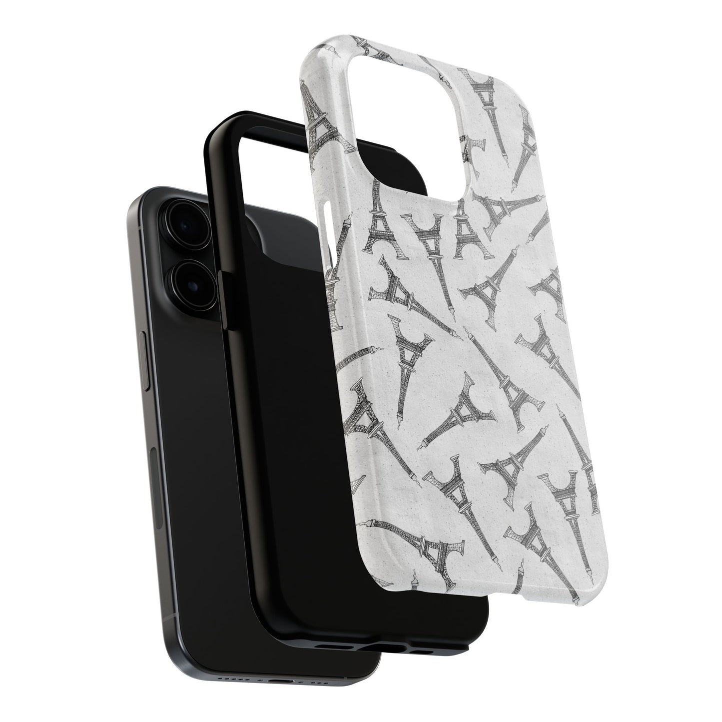 Eifelesque Silver Phone Case