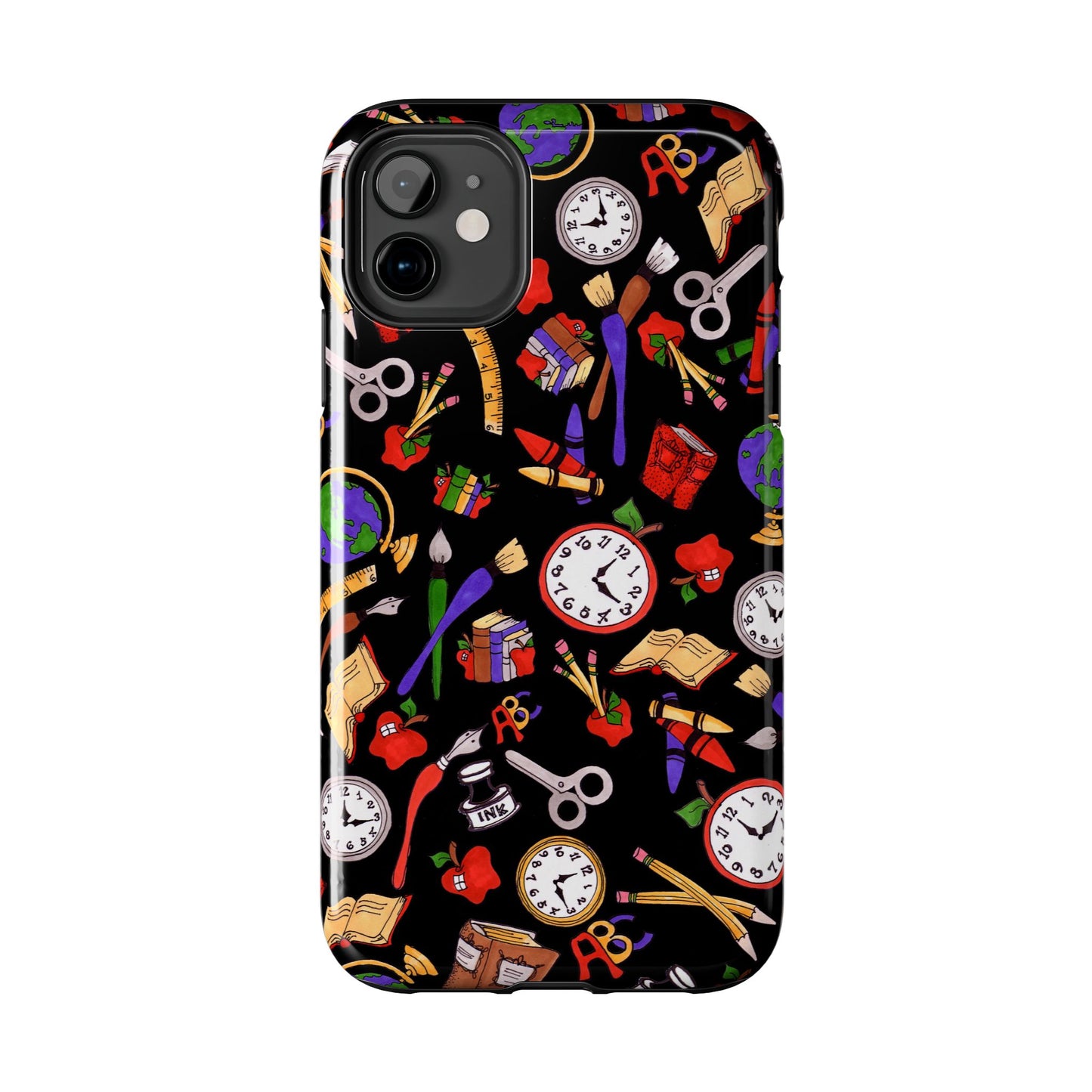 School Stuff Black Phone Case
