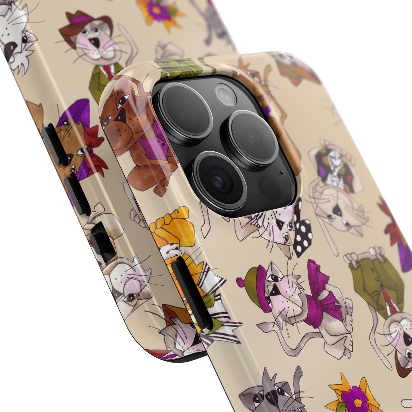 Spice Cats Tossed Muslin Phone Case