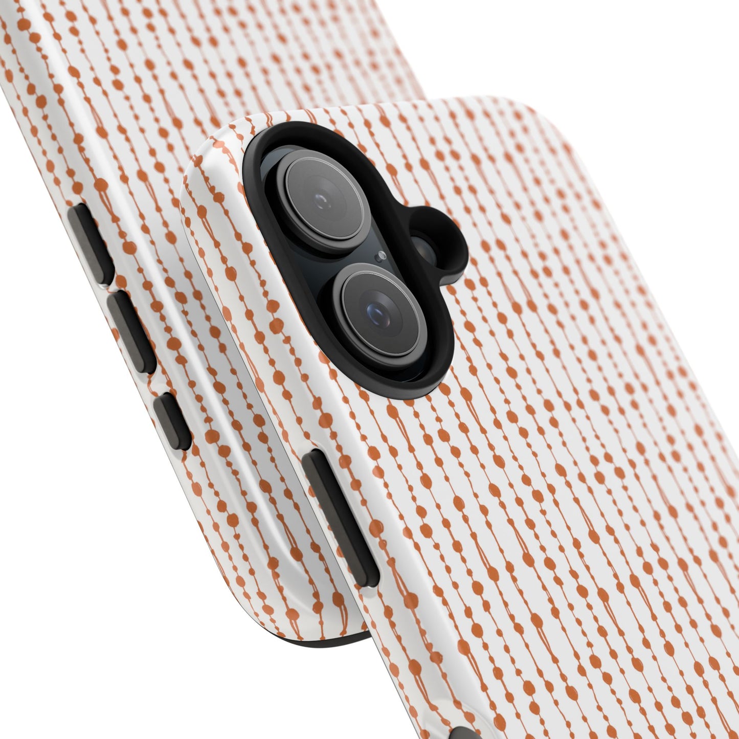 Beaded Curtain White / Bronze Phone Case