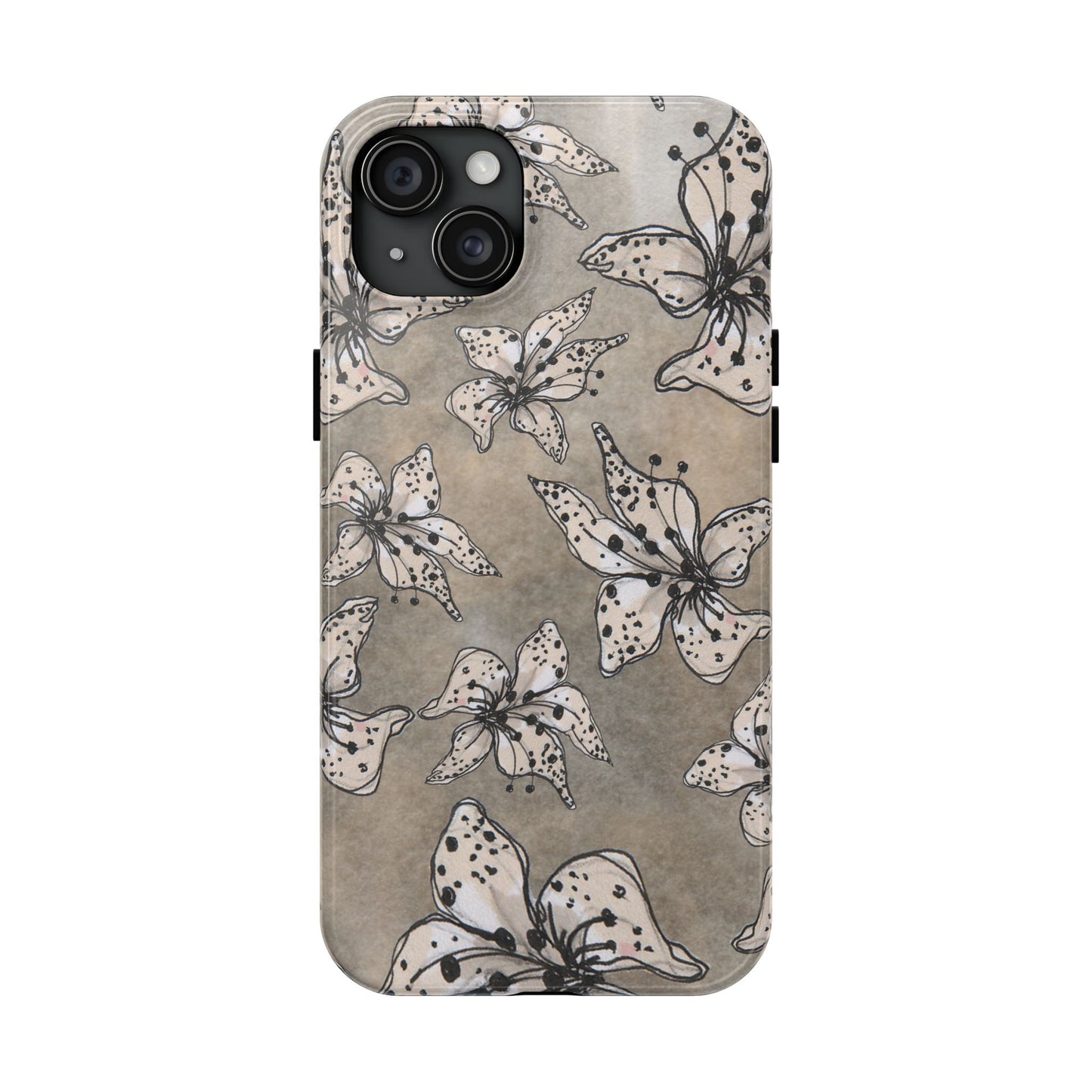 Spotted Lilies Gray Phone Case