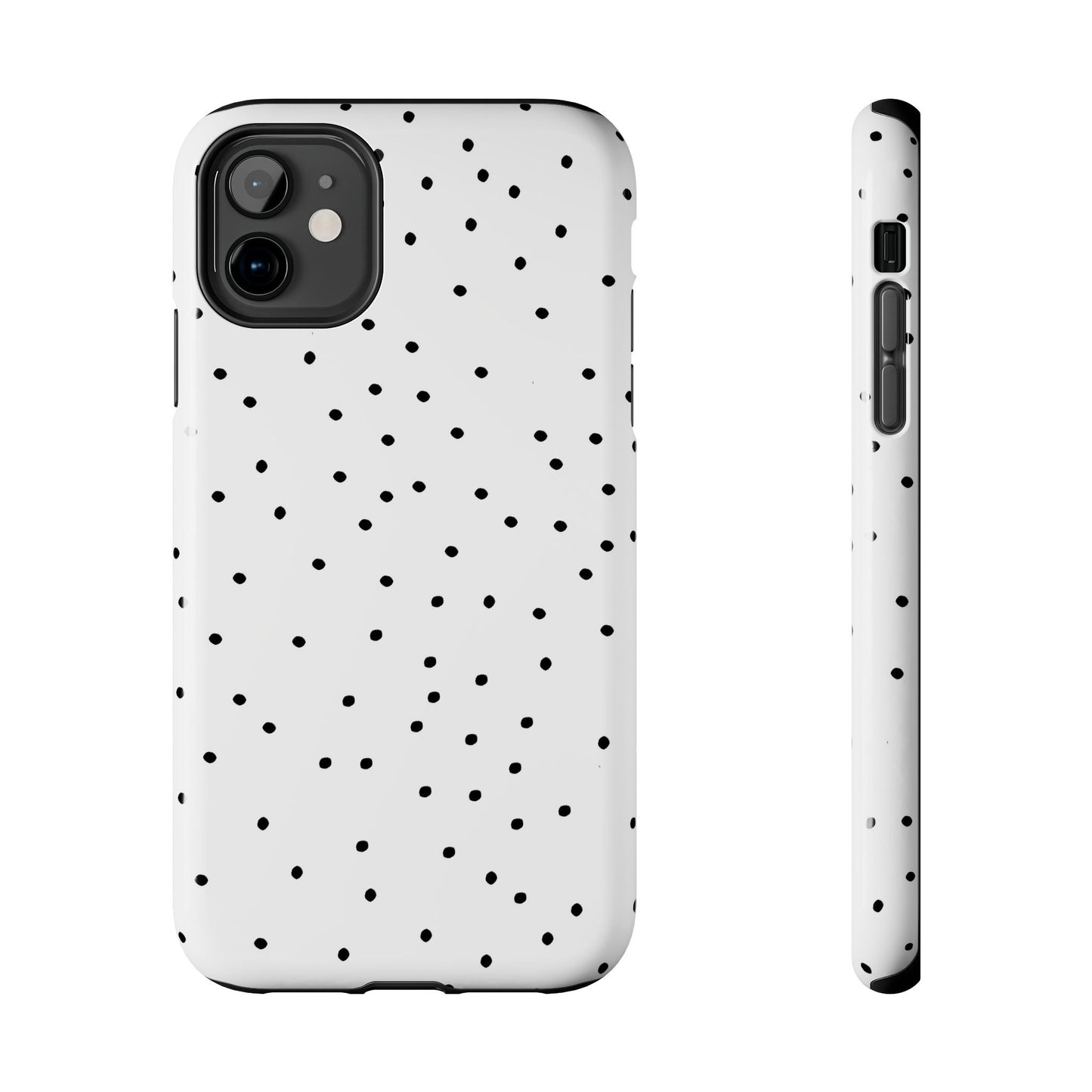 Space Dots White / Black Phone Case