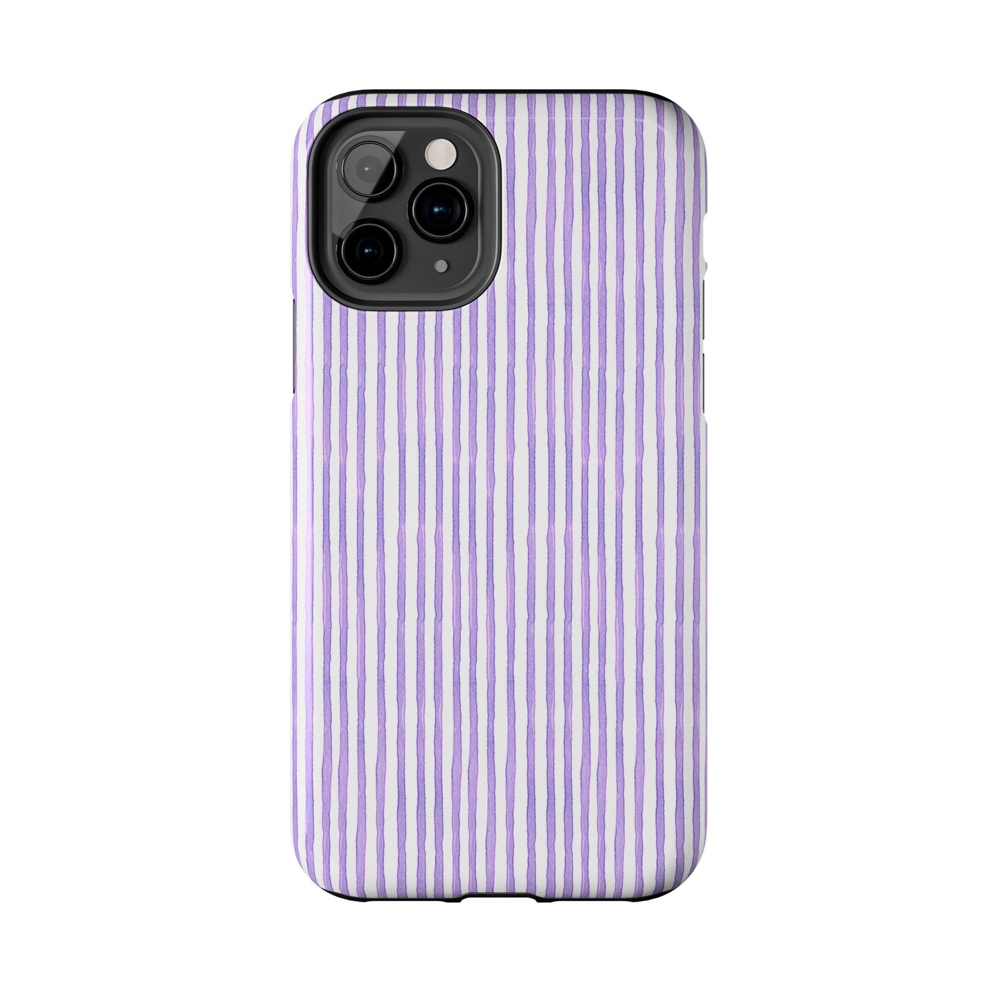 Candy Stripe White / Lilac Phone Case