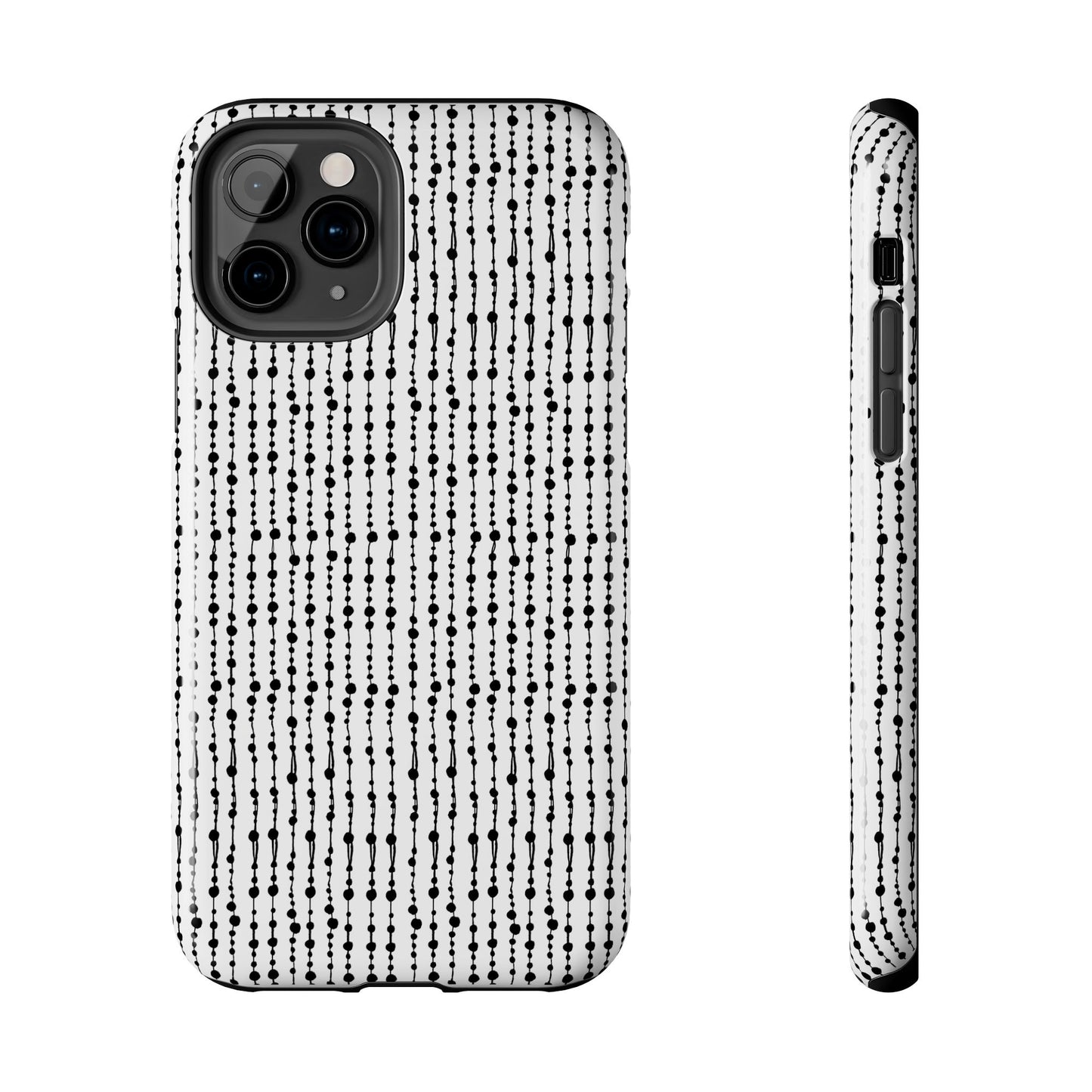 Beaded Curtain White / Black Phone Case