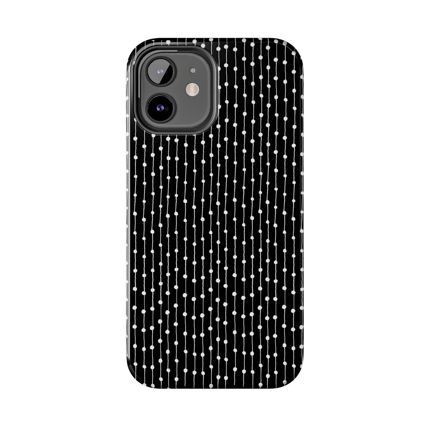 Pin Stripe Black / White Phone Case