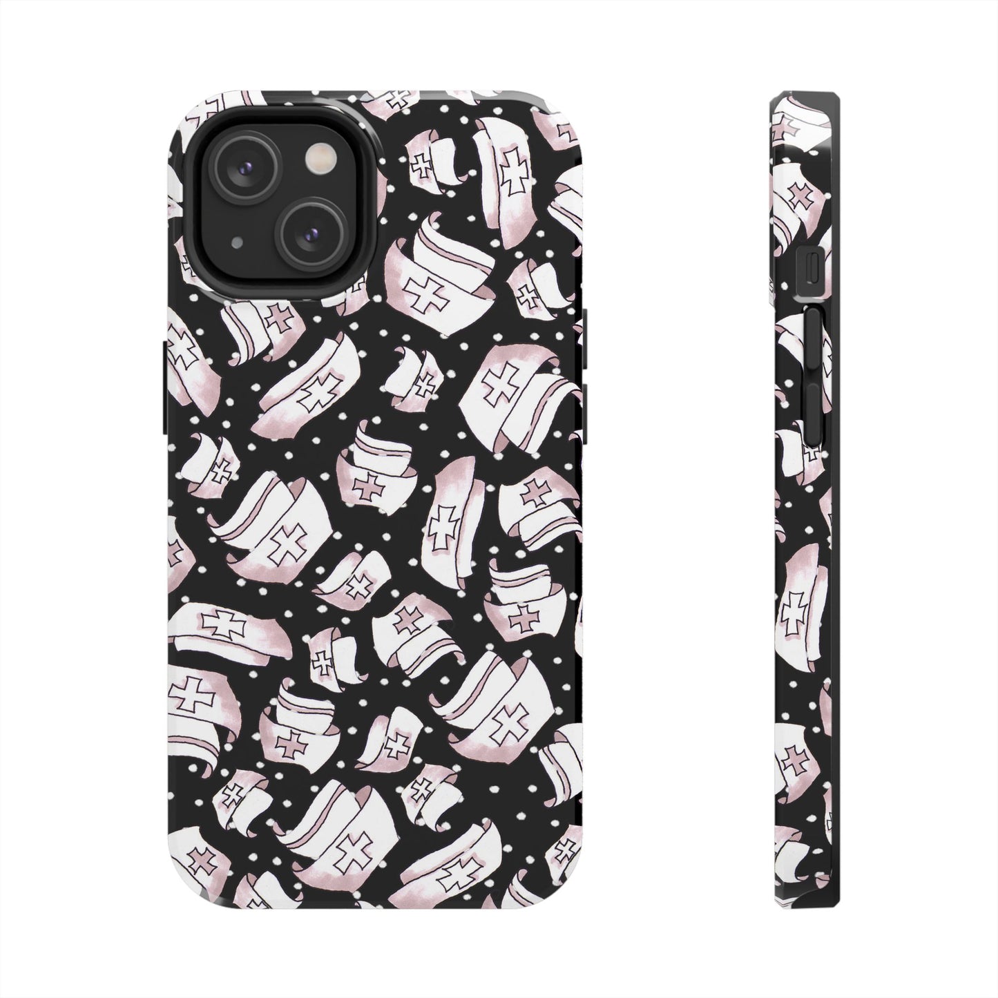 Med Hats Black Phone Case