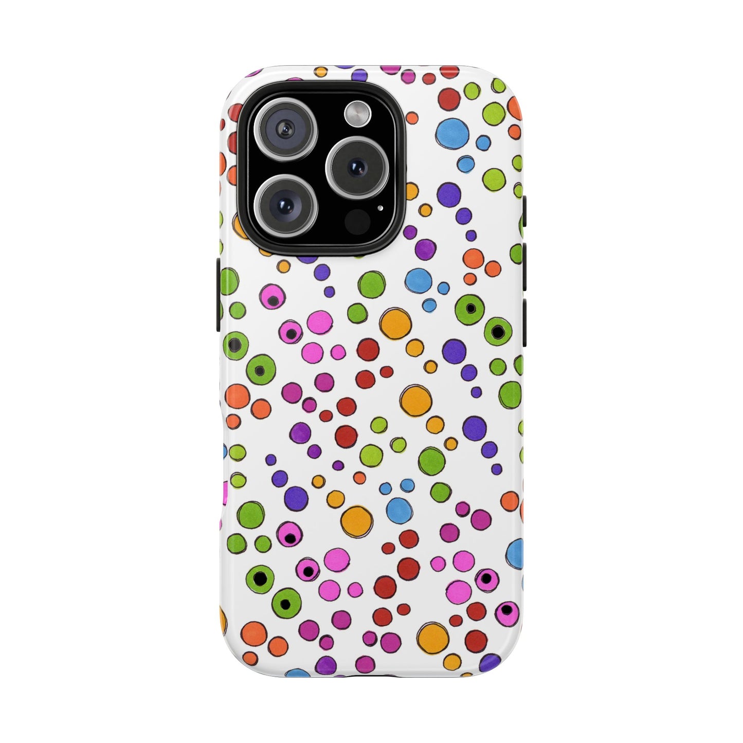 Dog Dots White / Multi Phone Case