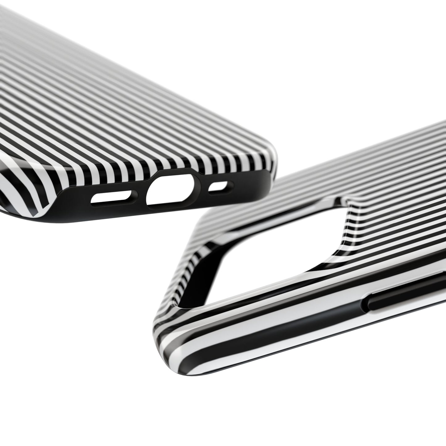 Stripe White / Black Phone Case