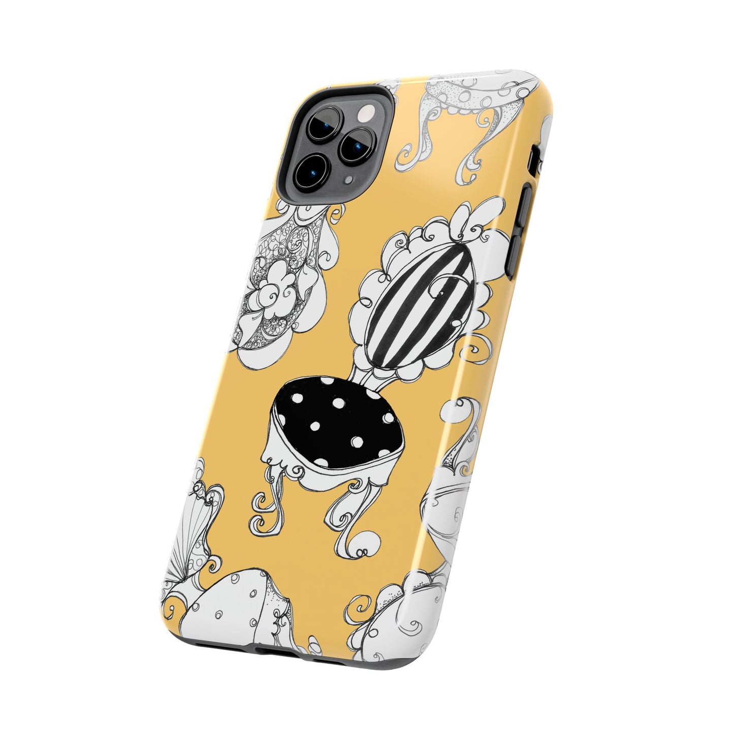 Bistro Chairs Yellow Phone Case